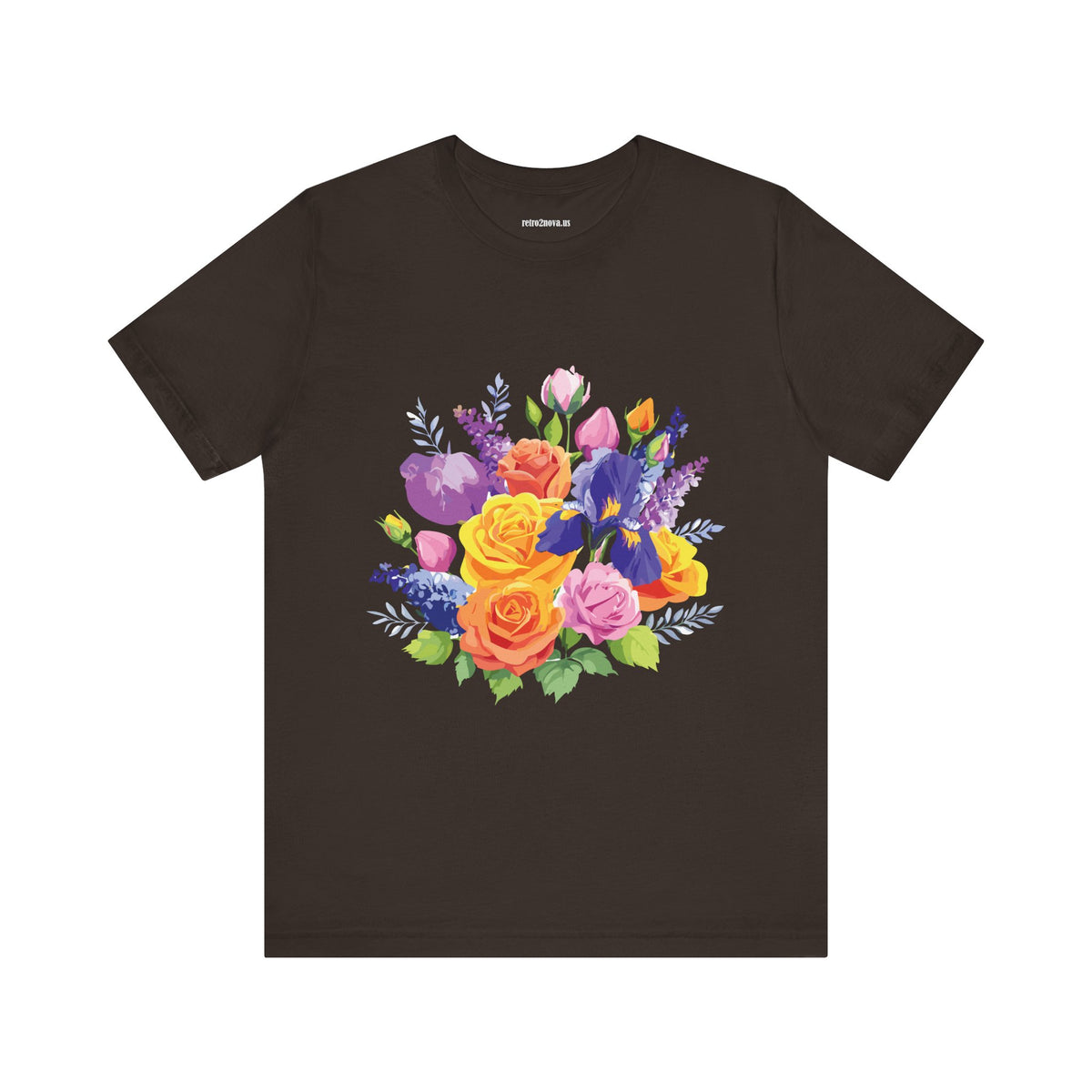 Floral Graphic Unisex Cotton Bella+Canvas Tee with Flowers Design ab103