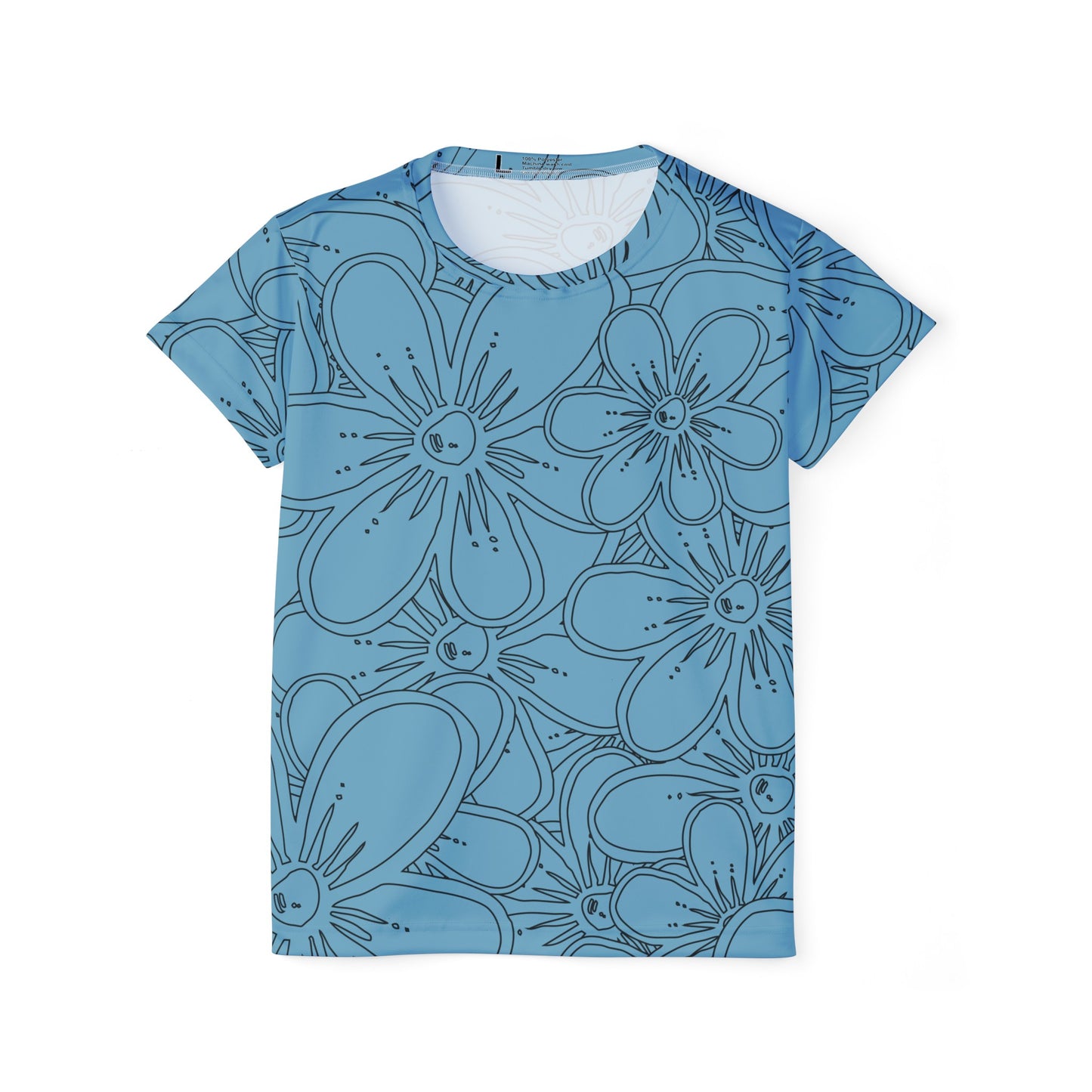 Camiseta de poliéster con estampados florales