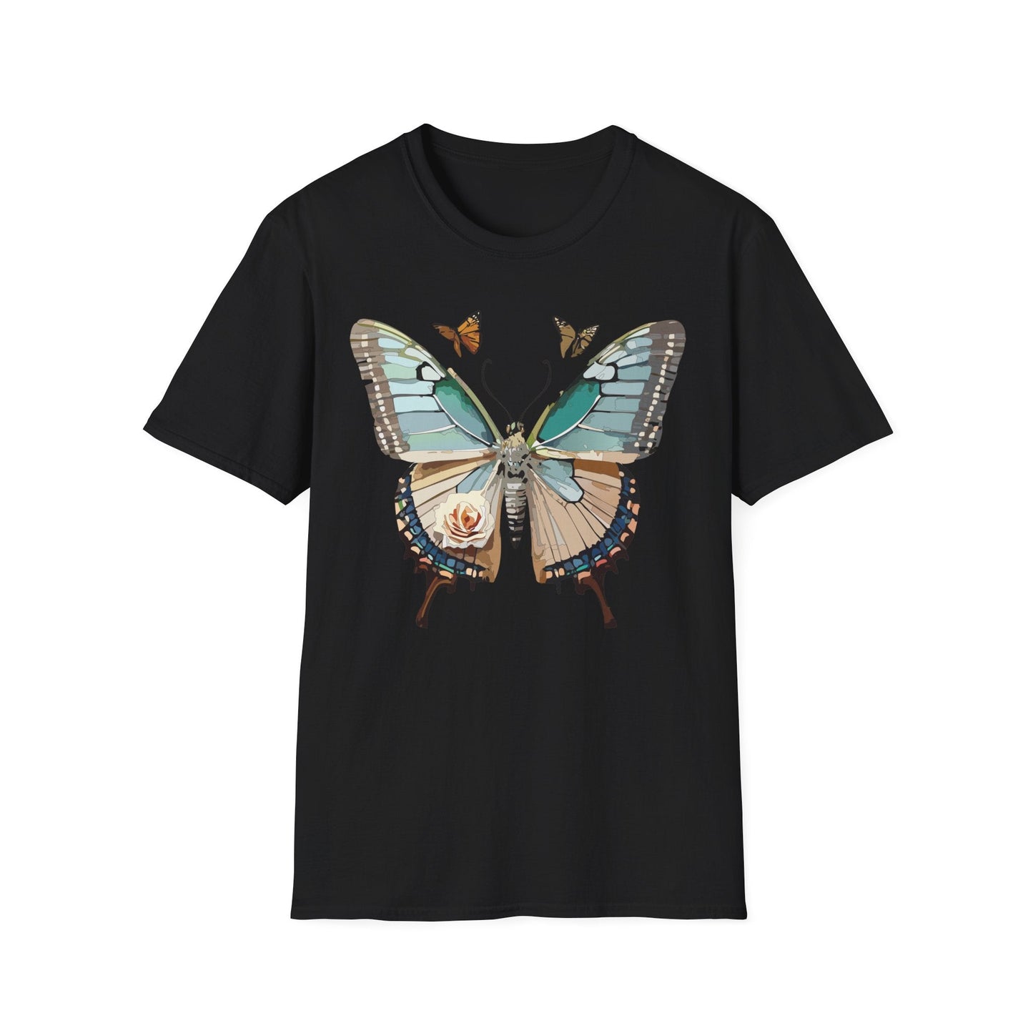 Butterfly Shirt Unisex T Shirt Monarch Print Softstyle Premium Gildan 64000 Cotton Tee