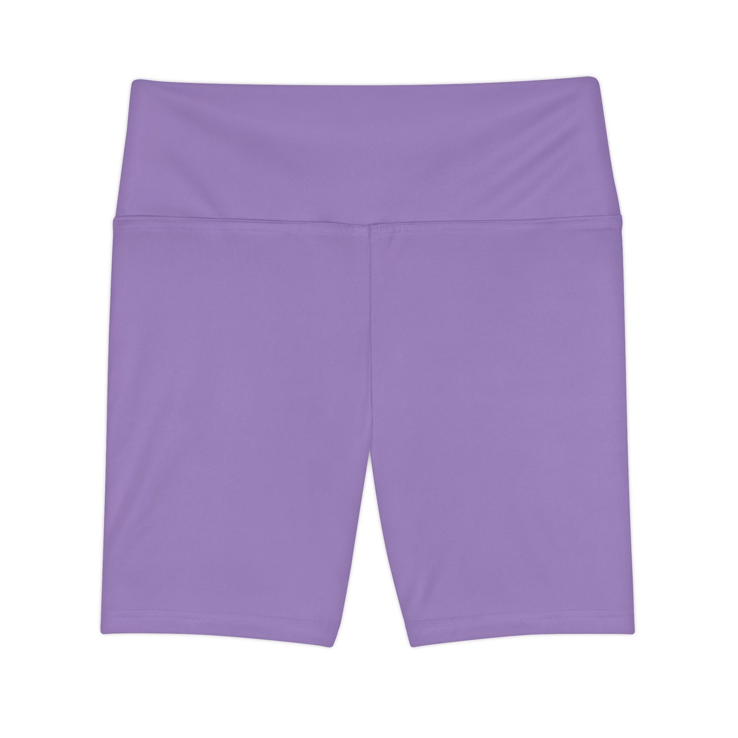 Winter Night Lilac Women's Workout Shorts — Solid High-Waist Biker Shorts for Exercise & Everyday Wear