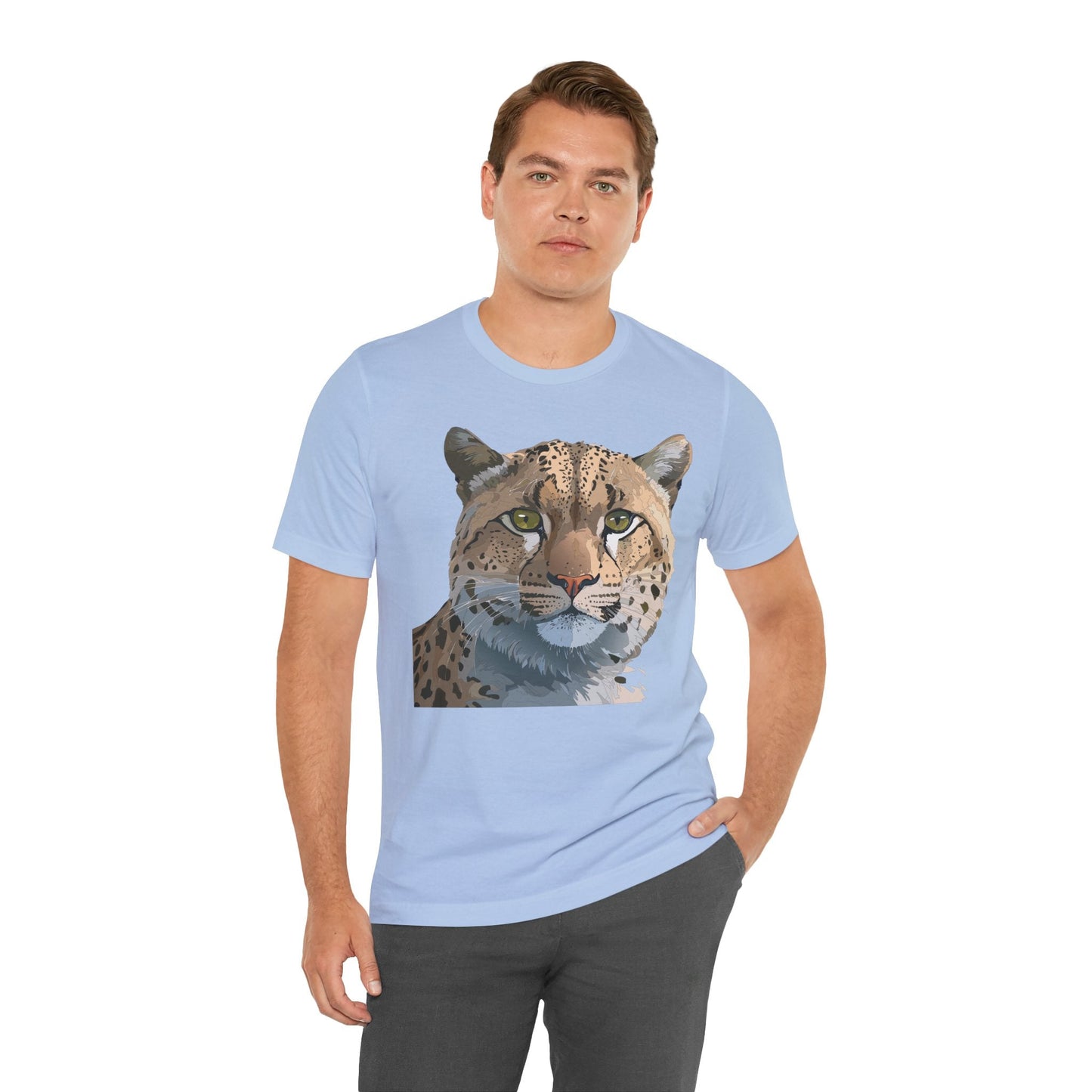 Unisex Animal Shirt With Animals Art Design Tee Short Sleeve Wildlife Print Tee Shirt