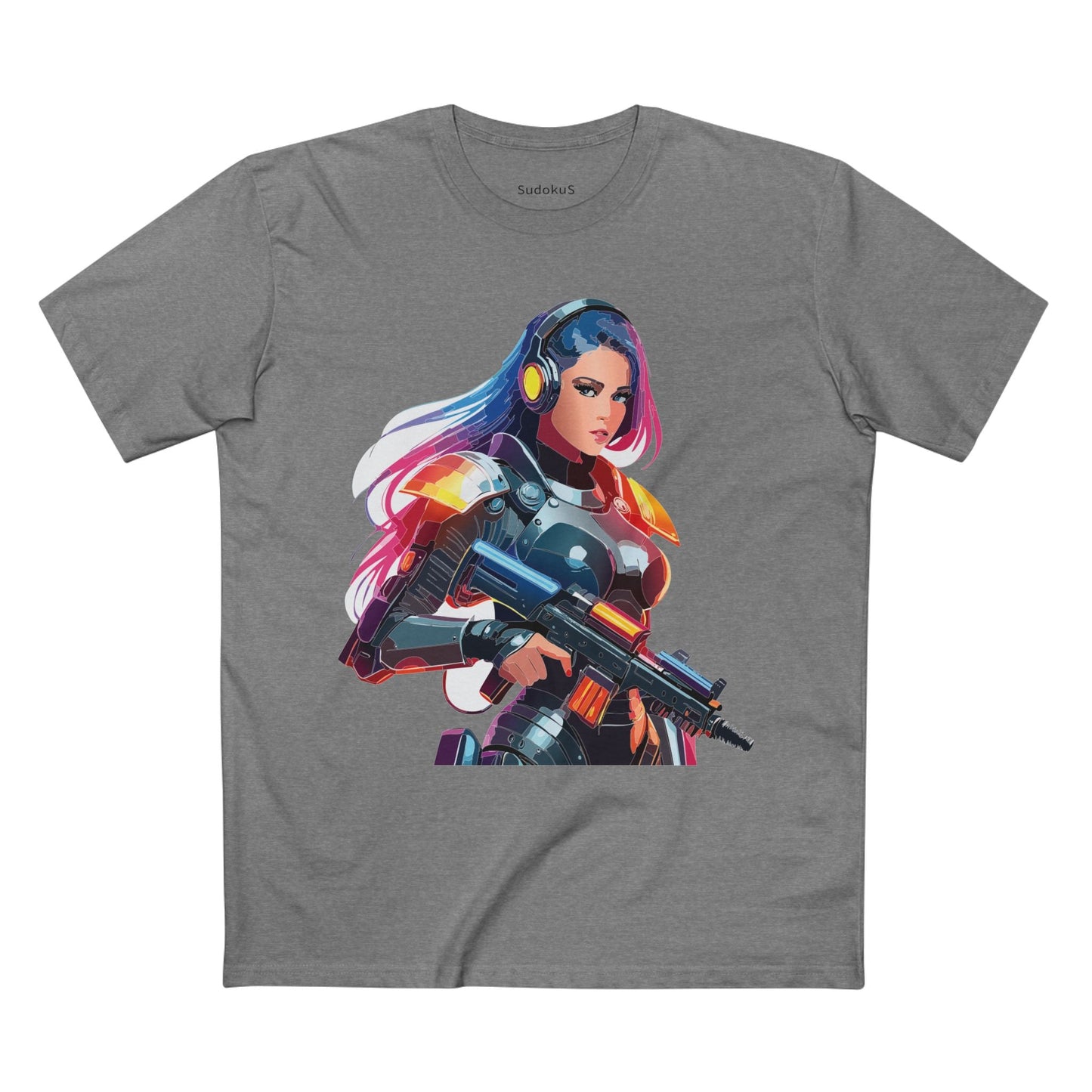 Army-woman Graphic Unisex 100 Cotton Staple Tee 18