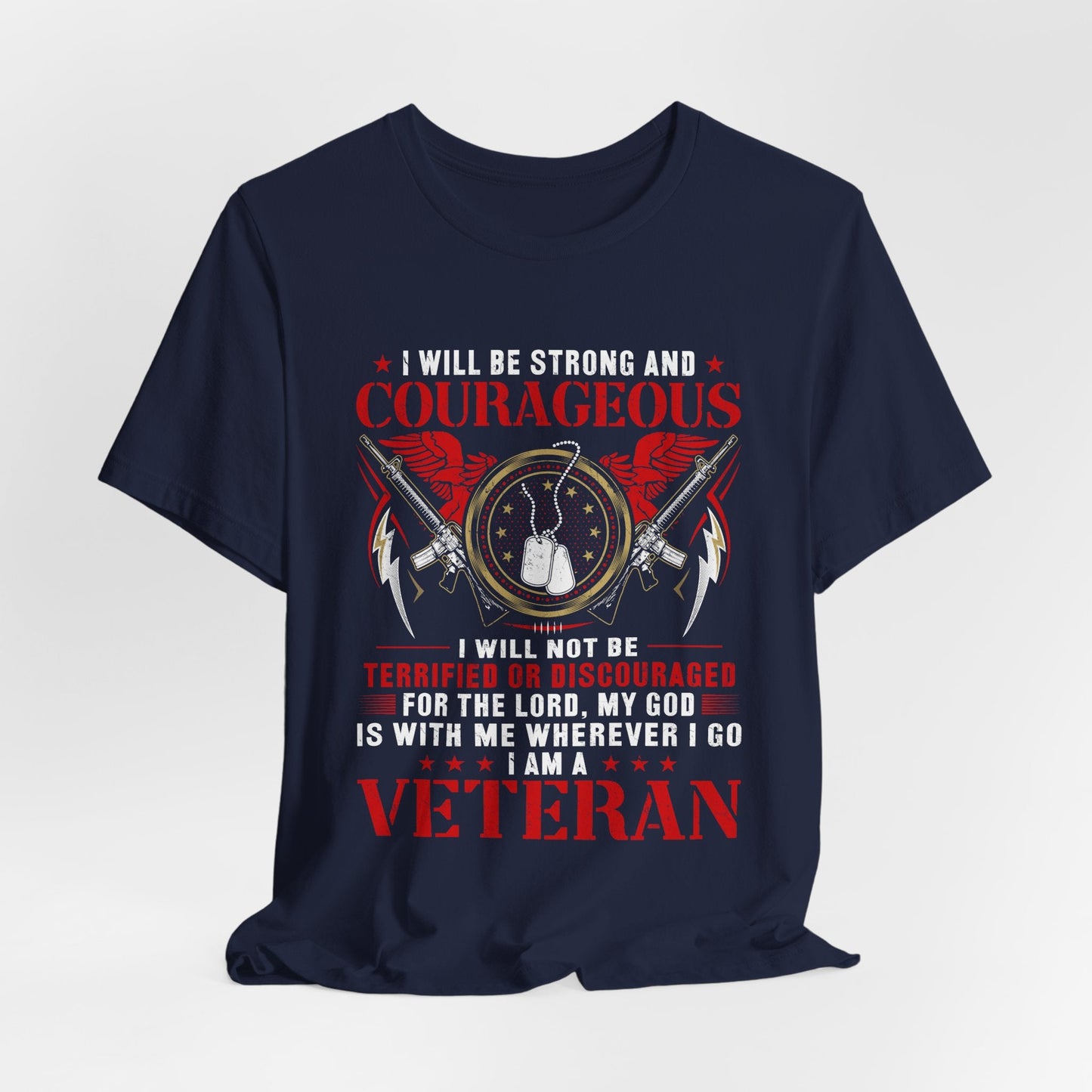 Army Veteran Patriotic Graphic Design Unisex Cotton T-Shirt v37