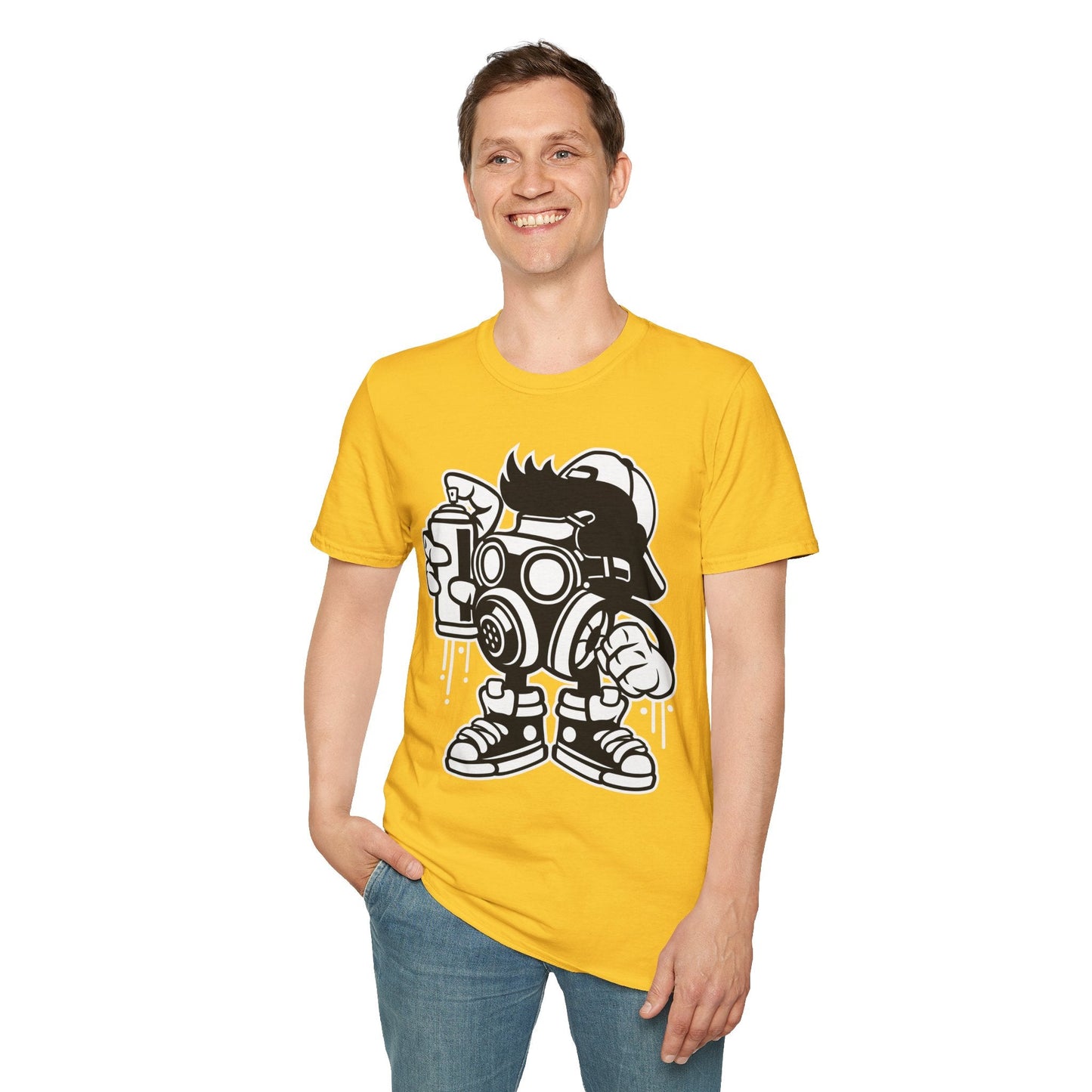 Cartoon T Shirt Unisex Animation Tee Funny Art Design Gildan Softstyle 64000 Ring Spun Cotton