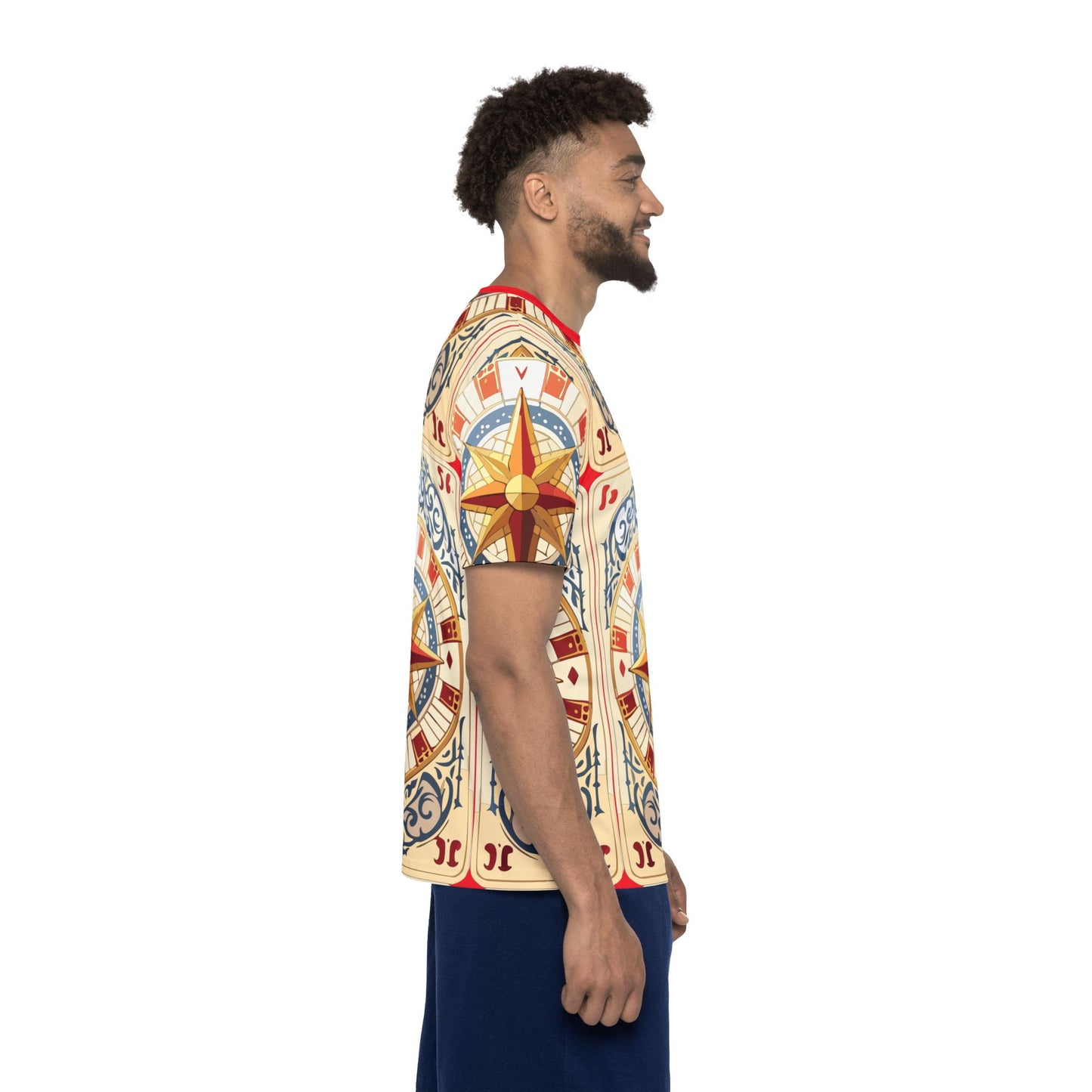 Unisex Poly T-Shirt with Abstract Graphic Design Print