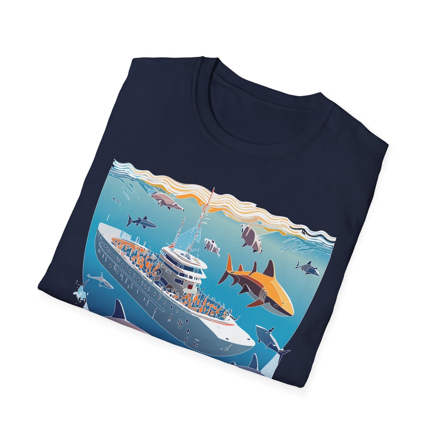Ocean Graphic Unisex Softstyle Cotton Tee 7