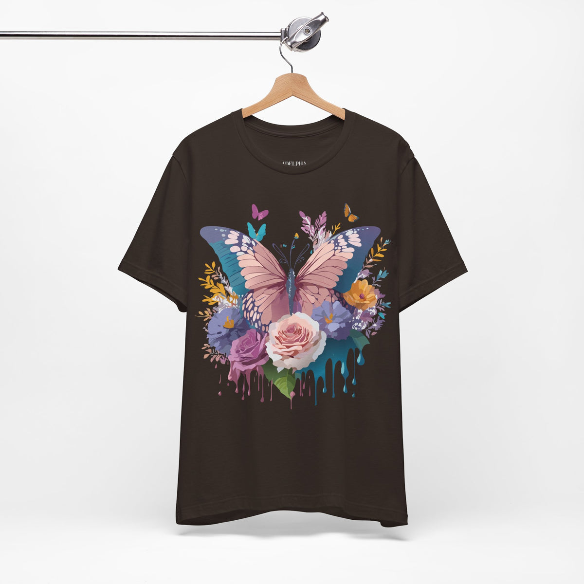 Butterfly Graphic Unisex Cotton Bella+Canvas Tee with Art Design n43