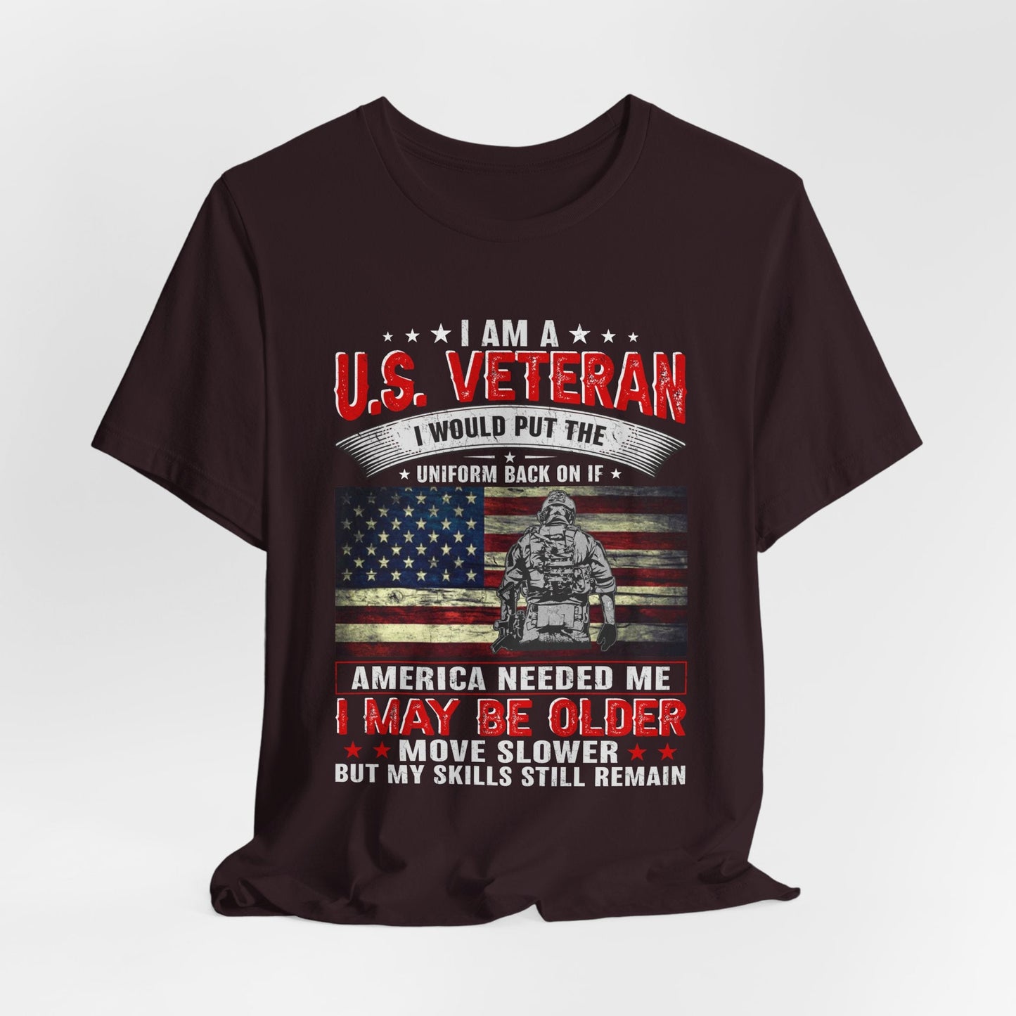 Army Veteran Patriotic Graphic Design Unisex Cotton T-Shirt v25