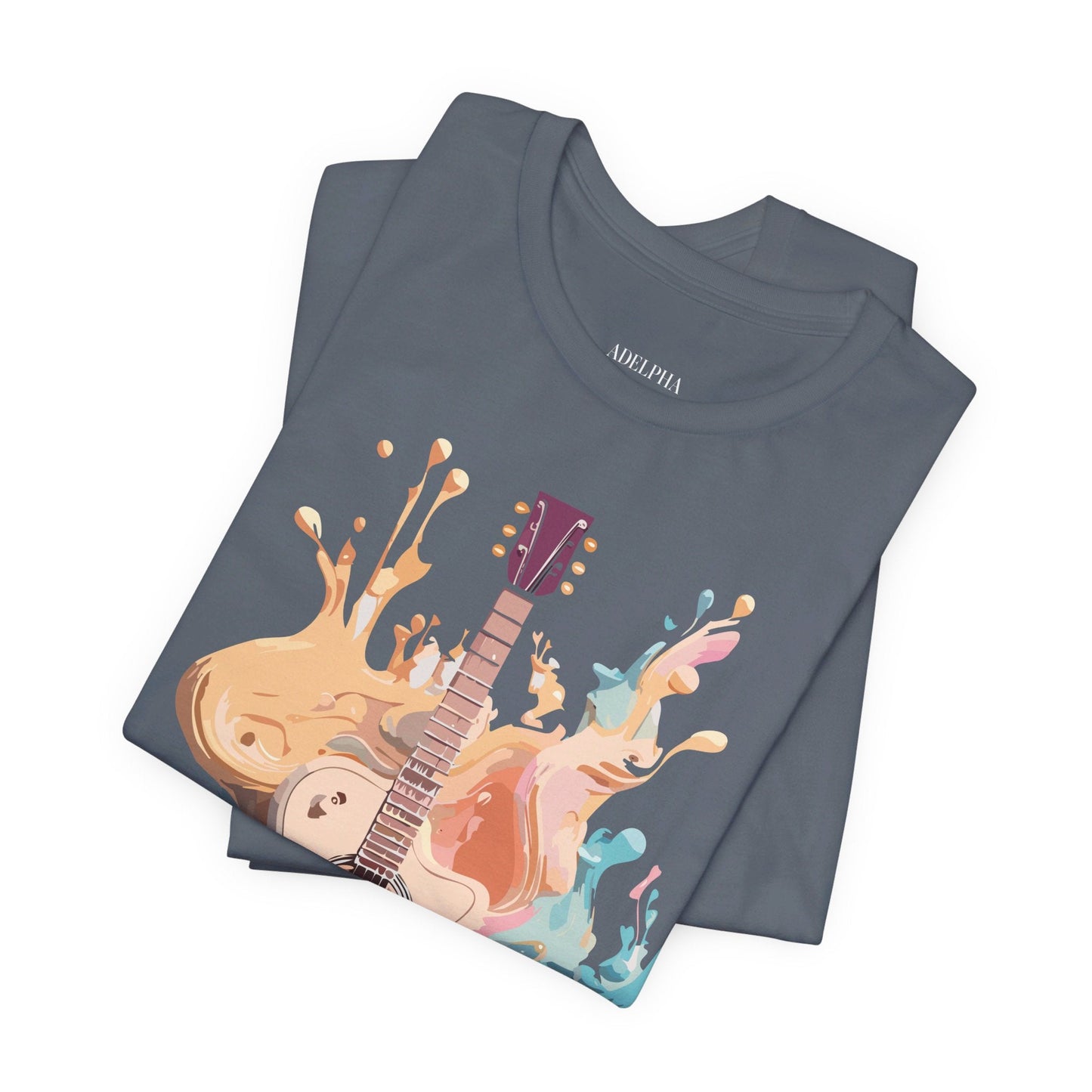 Music Graphic Unisex 100 Cotton Vintage Art with Musical Elements Tee 67