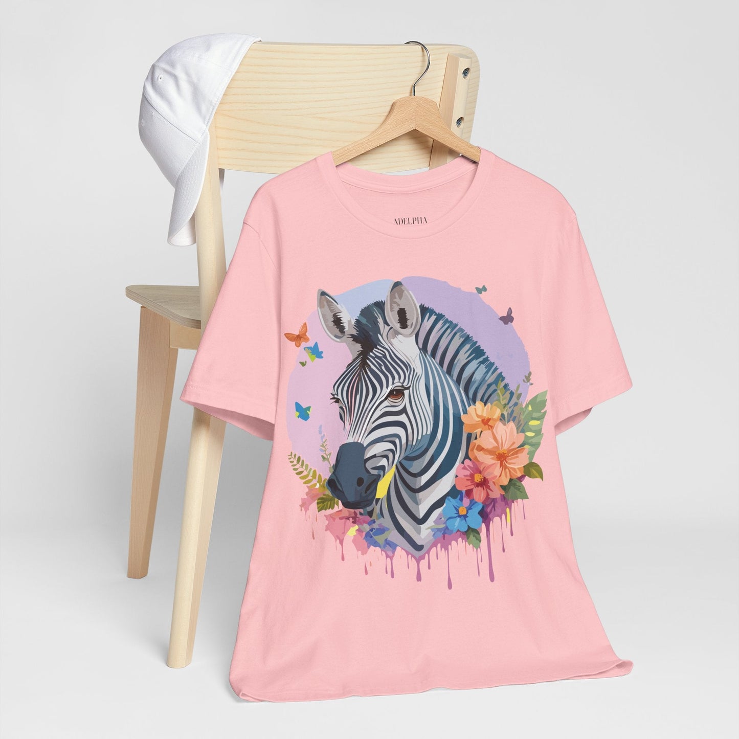 Zebra Graphic Unisex 100 Cotton Vintage Animal Art T-Shirt 3