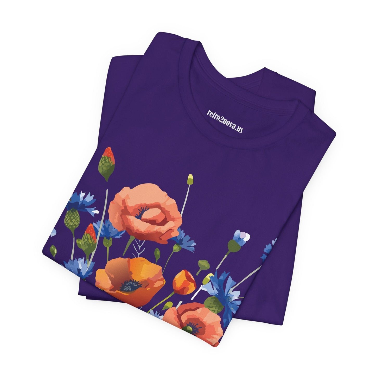 Unisex Floral Shirt Floral Print Tee Lightweight Breathable Fabric Short Sleeve Casual Wear