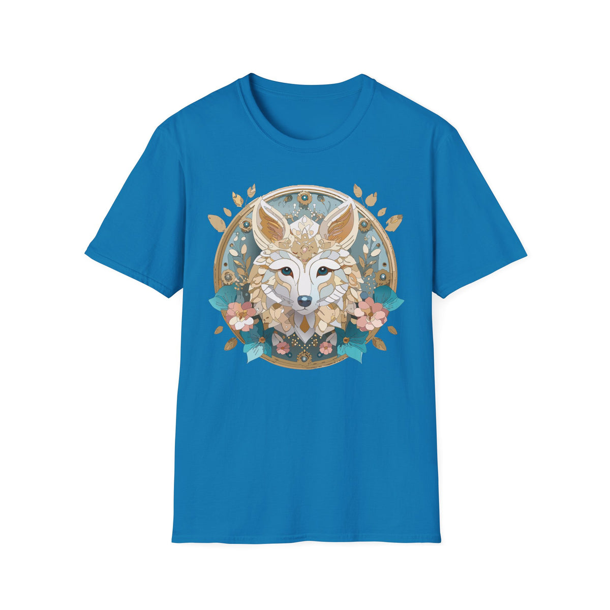 Floral Fox Mandala T-Shirt | Boho Fennec Fox Illustration