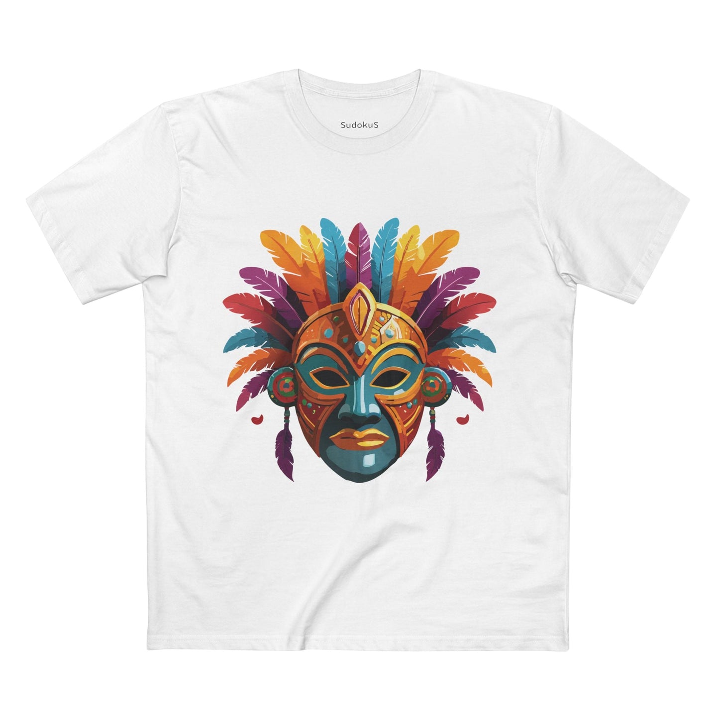 Mask Graphic Unisex 100 Cotton Staple Tee 7
