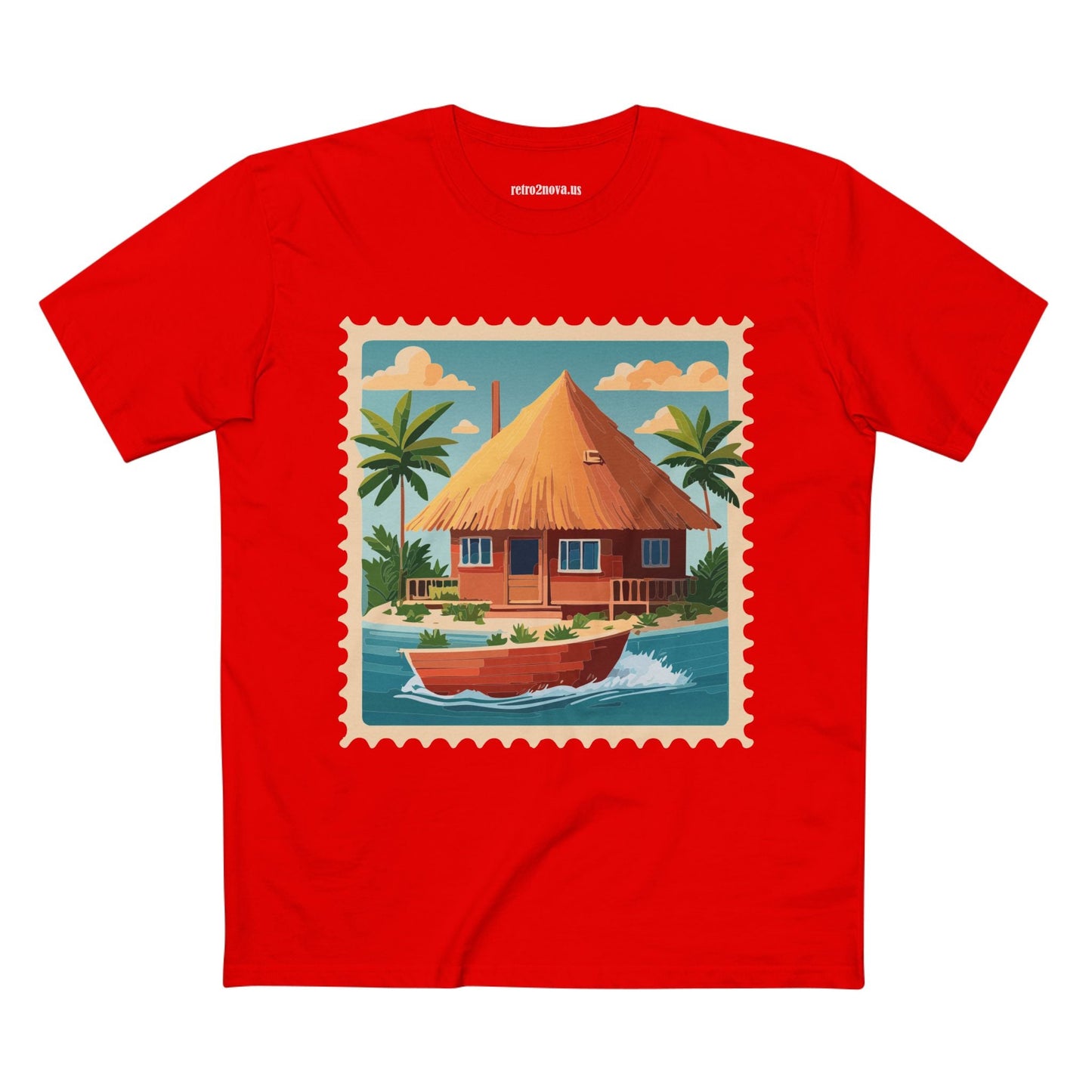 Stamp Shirt Postage Stamp Art Tee Unisex Original Art Design Premium Cotton By Retro2Nova