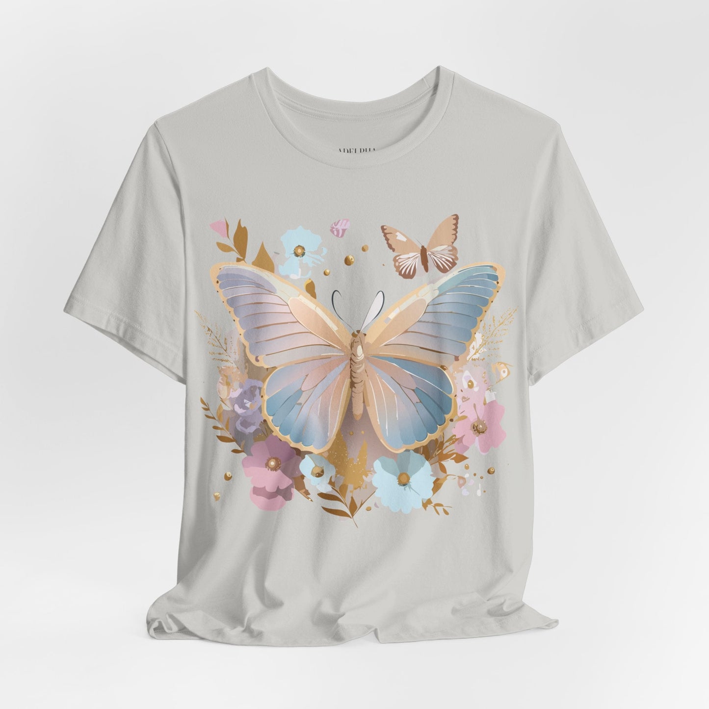 Butterfly Graphic Unisex 100 Cotton Lightweight Vintage Floral Design Jersey Tee 11