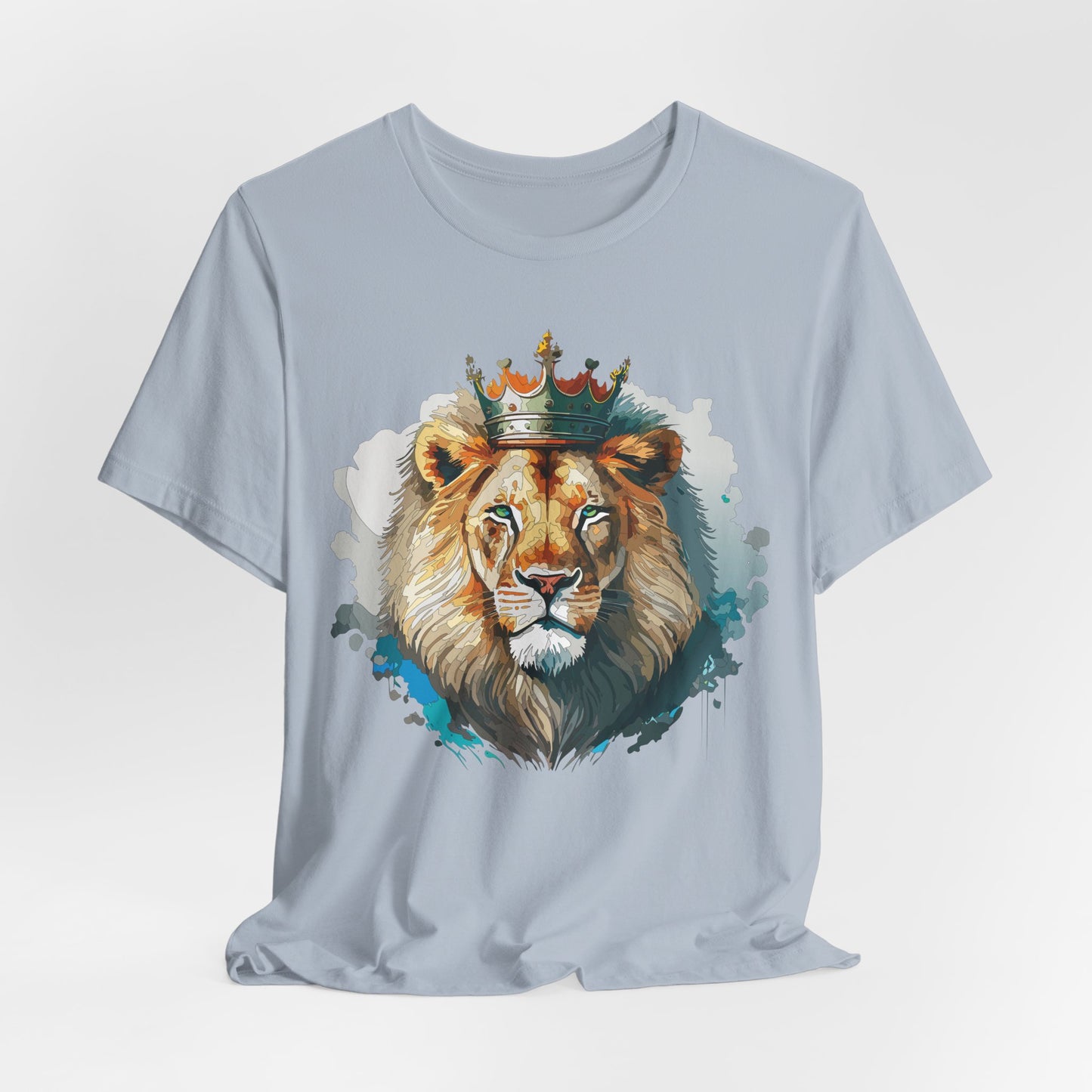 Unisex King Lion Tee, Animal Shirt, Tee Shirt with Lion, Crown T-Shirt, Animal King Tees, Crown Shirt, Safari T-Shirt 3