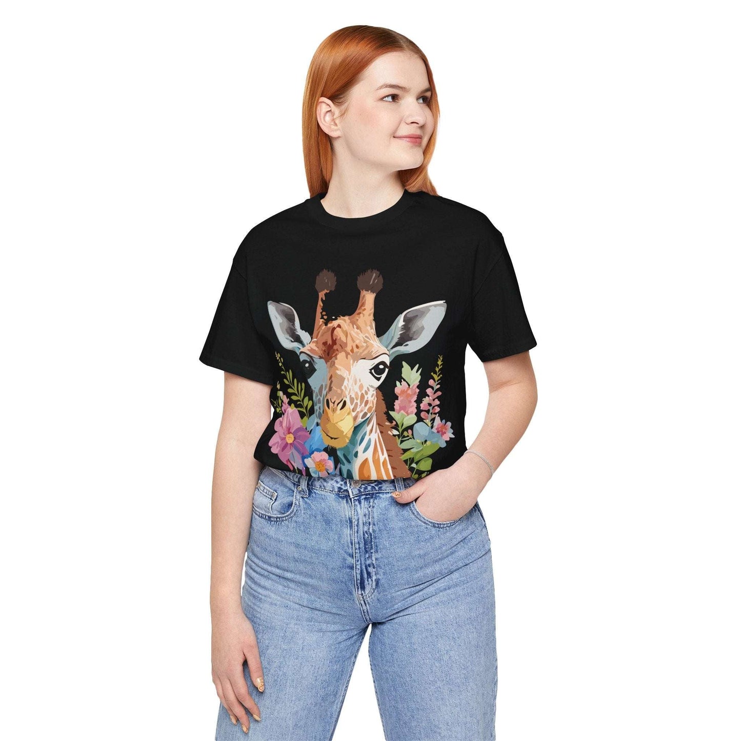 Giraffe Graphic Tee Unisex Jersey Short Sleeve Art Design From Adelpha Premium Casual Wear