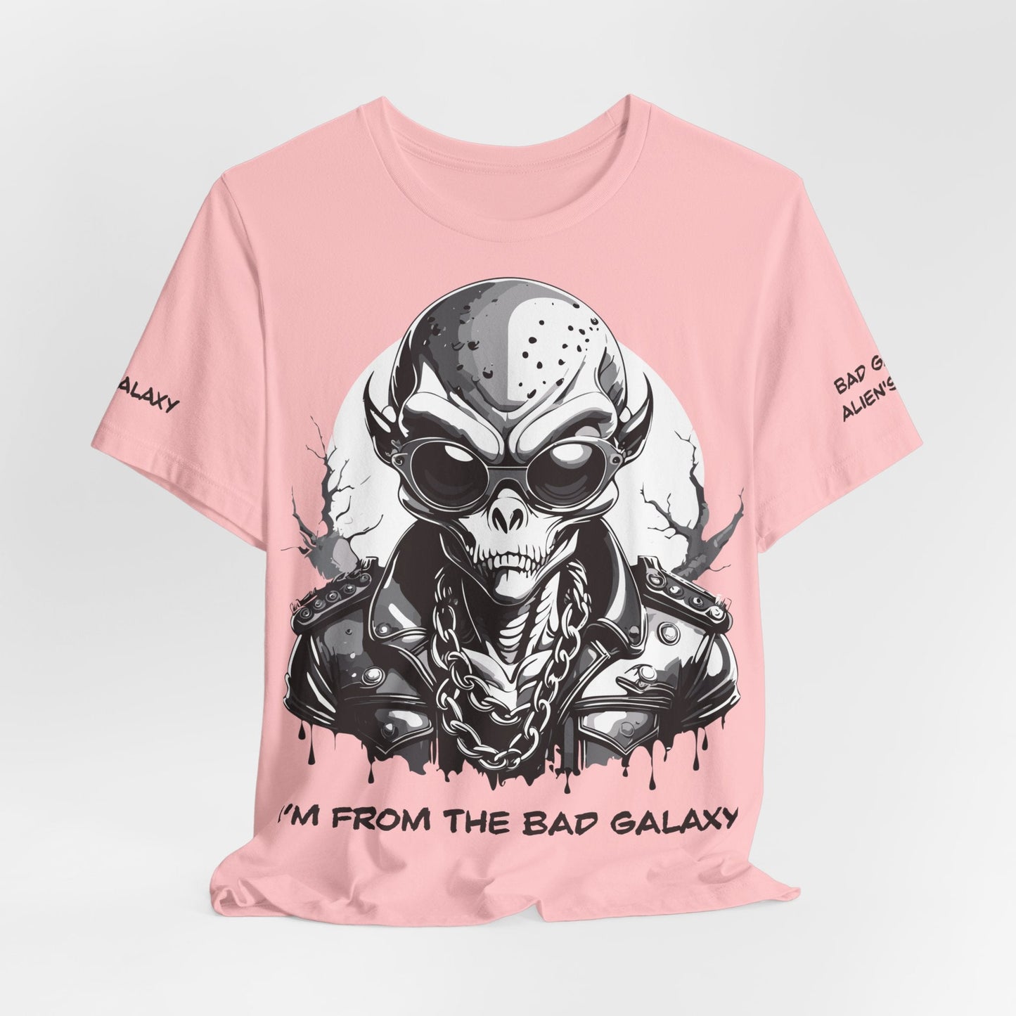 Tee Shirt With Alien From Bad Galaxy Made To Order One Hundred Percent Cotton Eco Inks Free Shipping