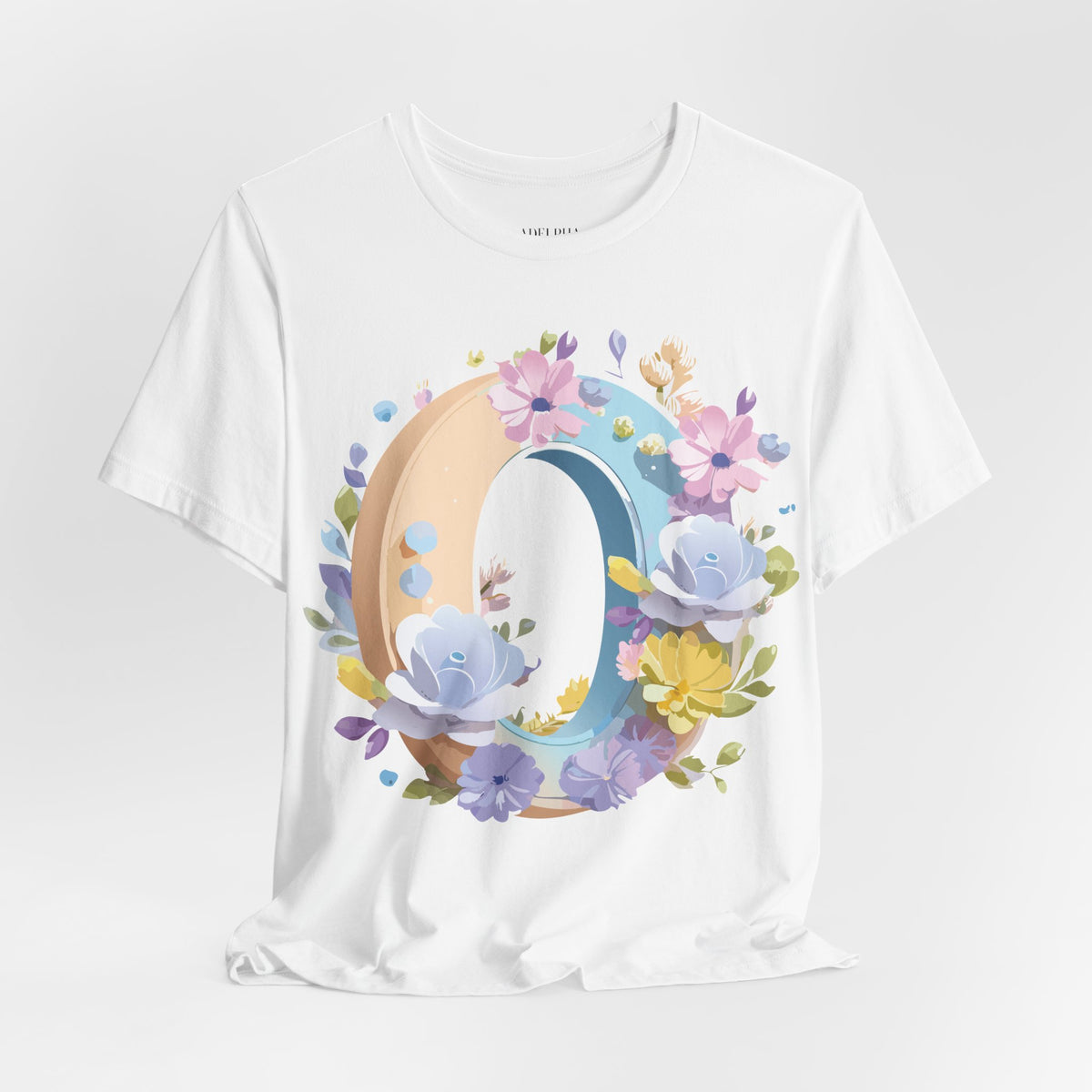 Letter O Graphic Unisex Cotton Bella+Canvas Tee with Art Letter Design