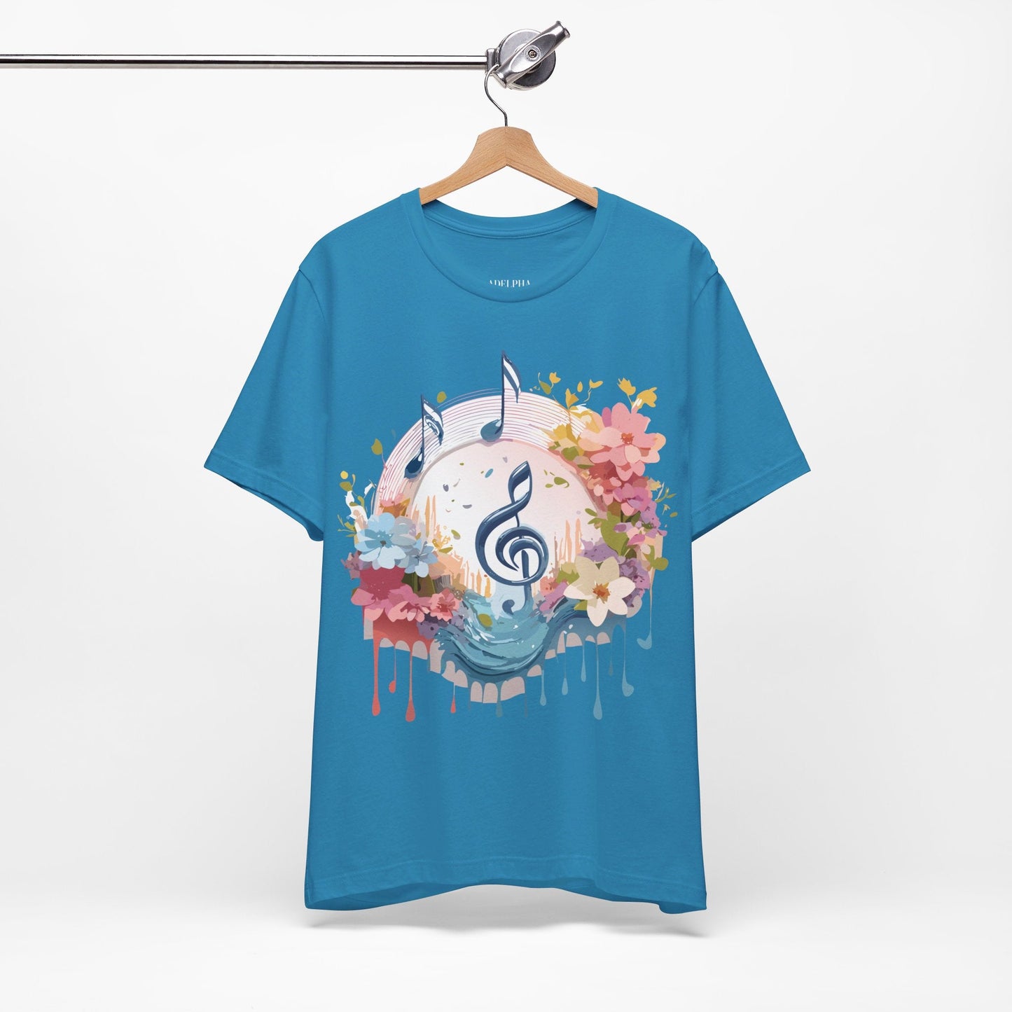 Adelpha Graphic Music T Shirt Unisex Jersey Short Sleeve Tee With Vintage Artwork