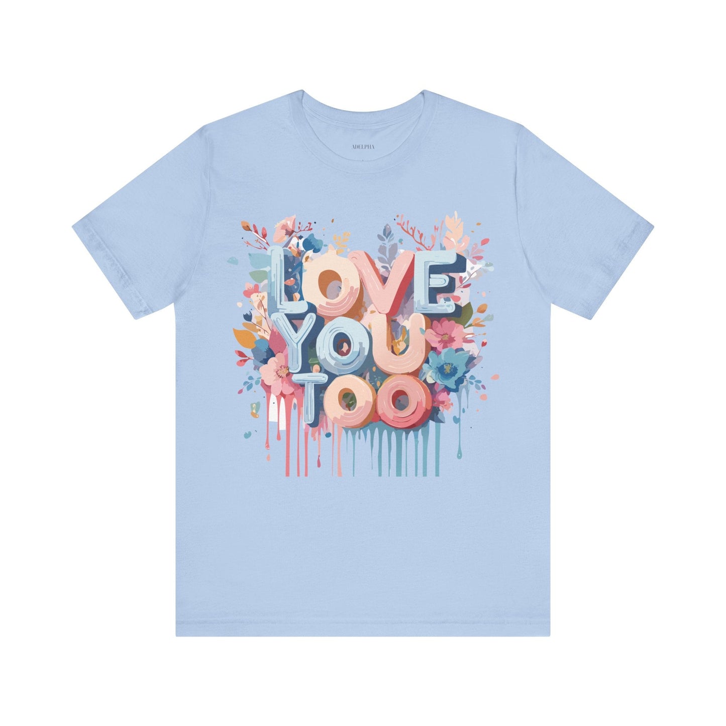 Valentine Day Graphic Unisex 100 Cotton Vintage Artwork with Love and Flower Design Tee 41