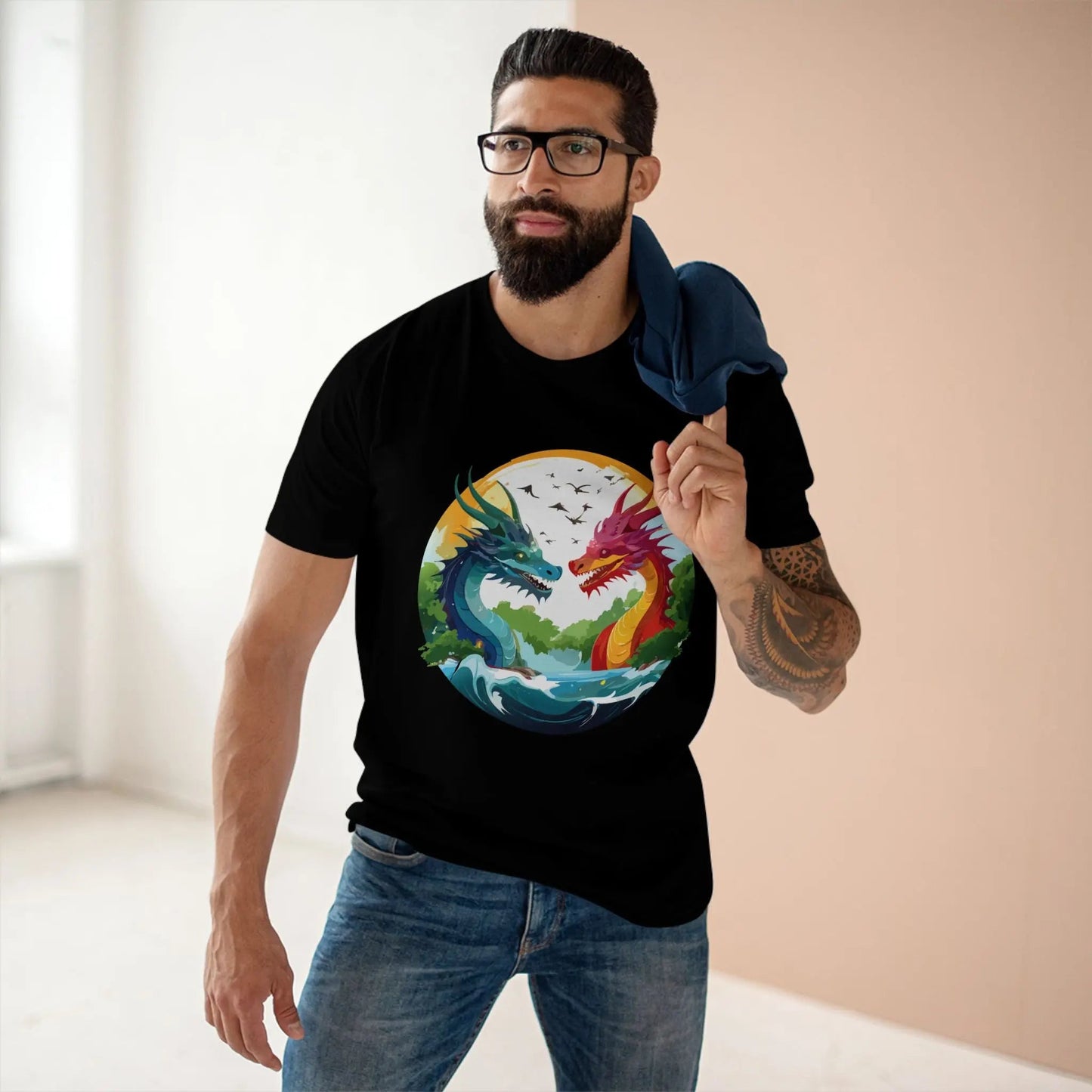 Dragon Graphic Unisex 100 Cotton Staple Tee 18