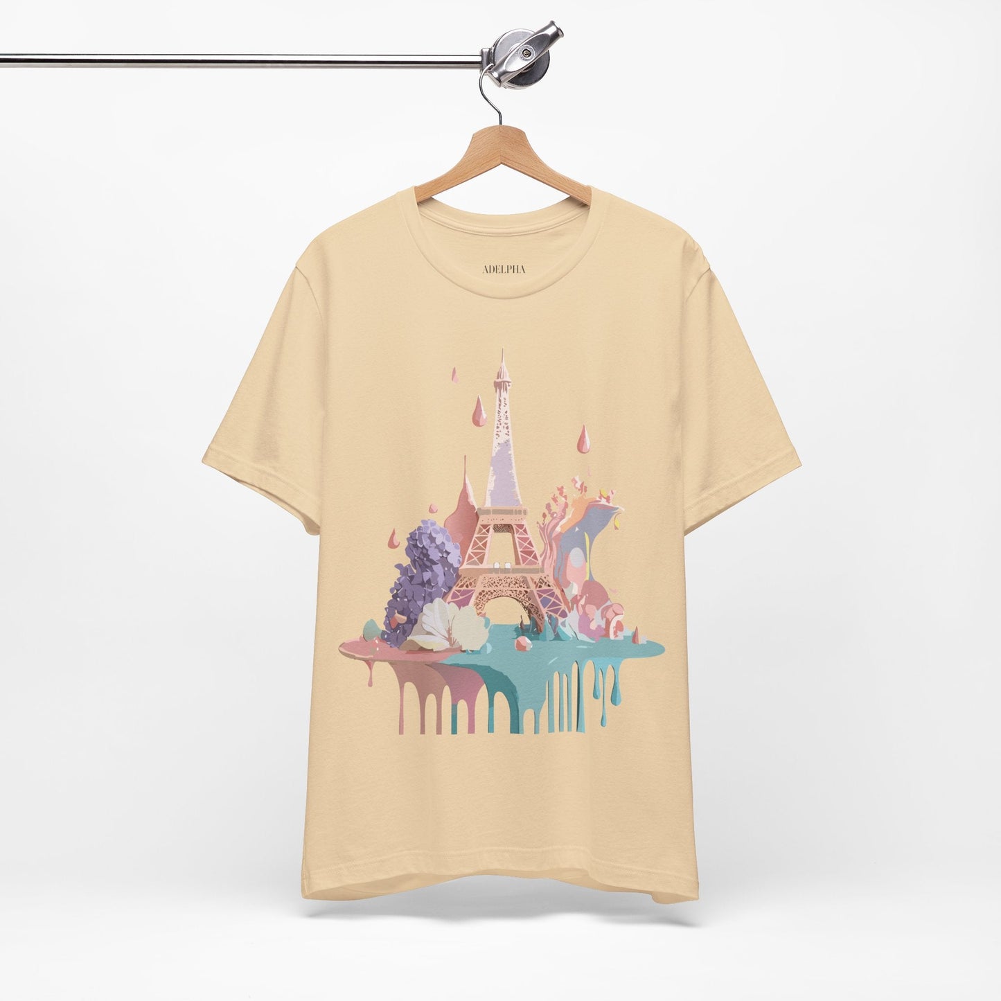 Paris Tourist Shirt Unisex Graphic Tee Vintage Inspired Artwork by Adelpha Short Sleeve Jersey