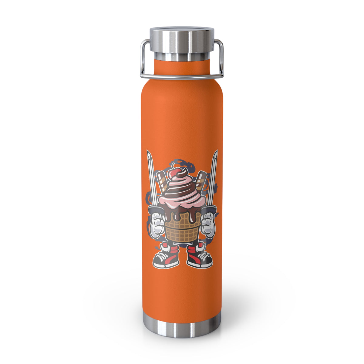 22oz Copper Insulated Water Bottle with Cartoon Design - CV94