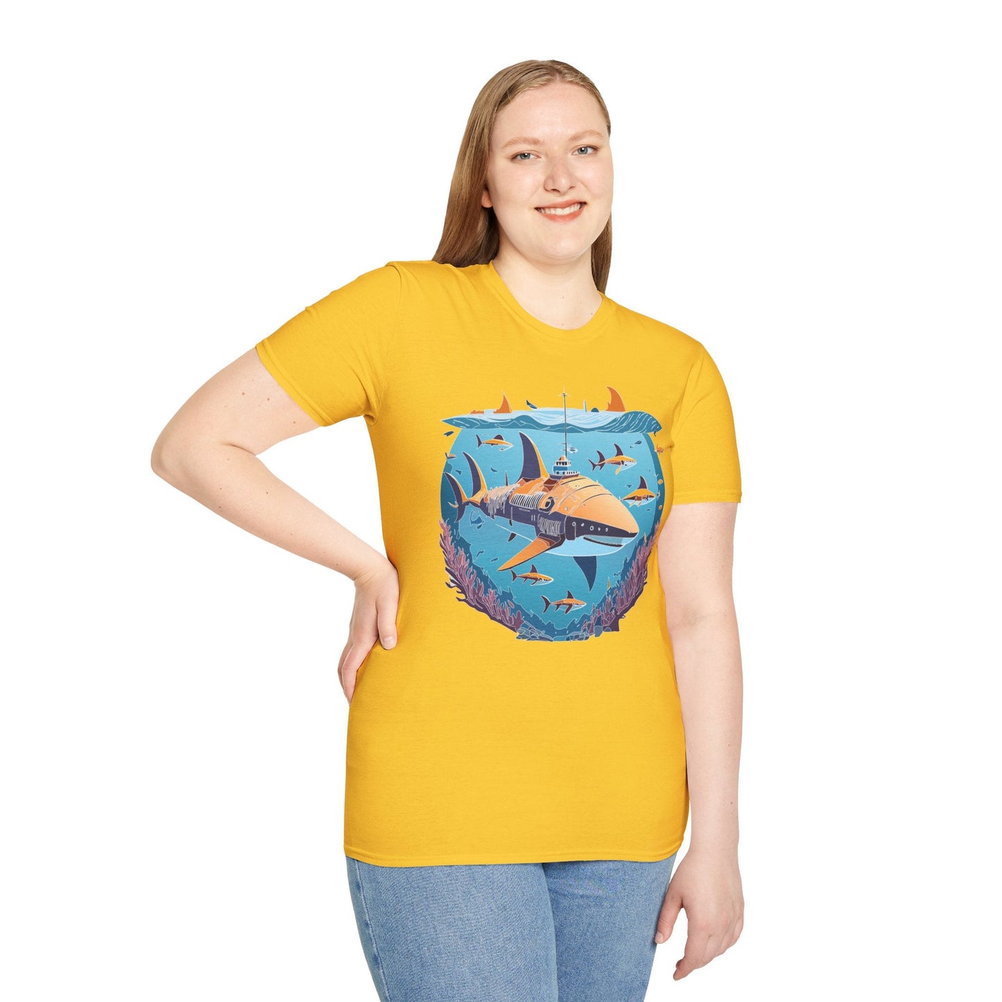 Ocean Graphic Unisex Softstyle Cotton Tee 9
