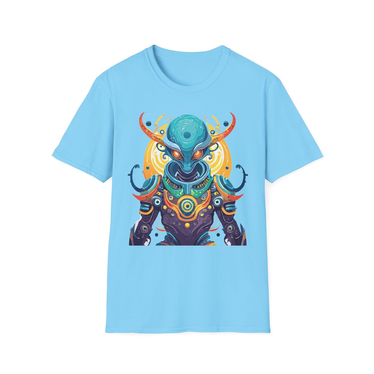 Alien T Shirt Cosmos Shirt Unisex Short Sleeve Tee With Alien Art Design Ring Spun Cotton