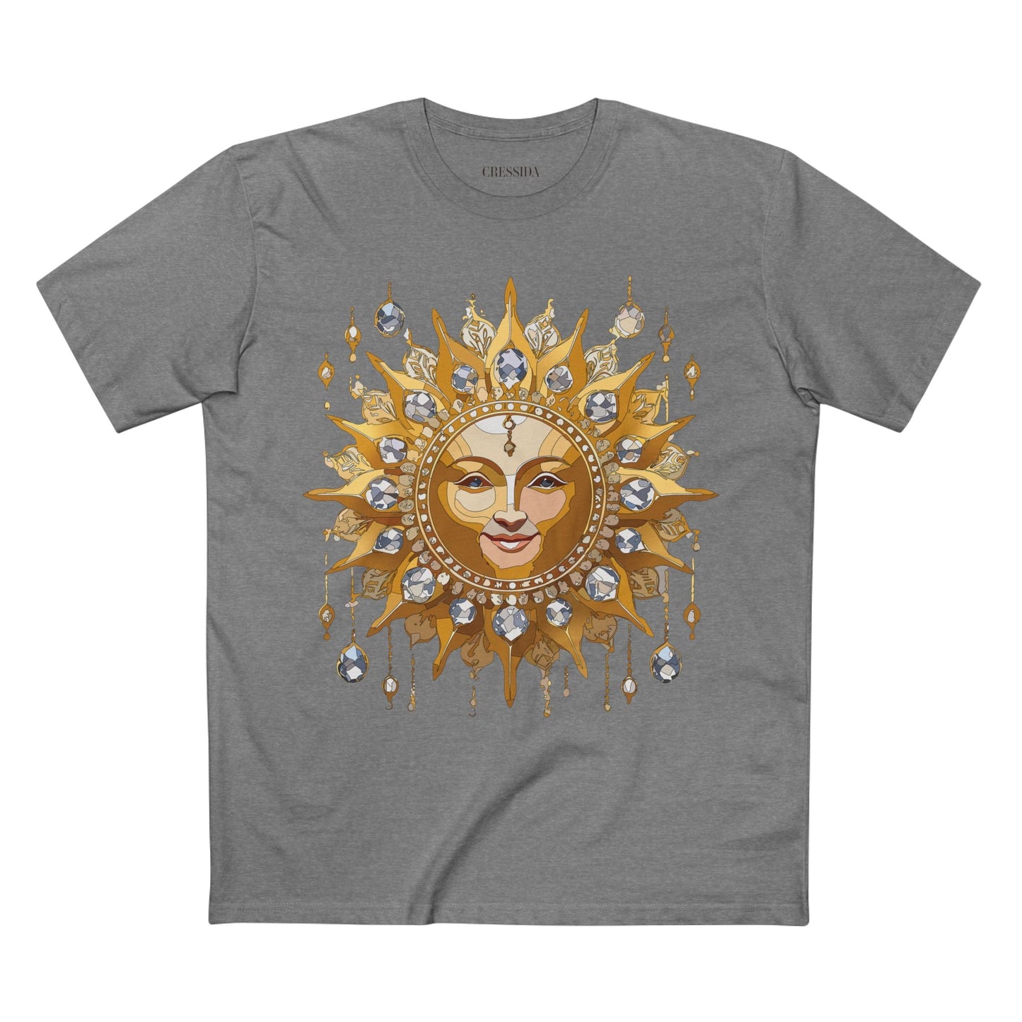 Gold Sun Graphic Unisex 100 Cotton T-Shirt with Golden Art Design 6