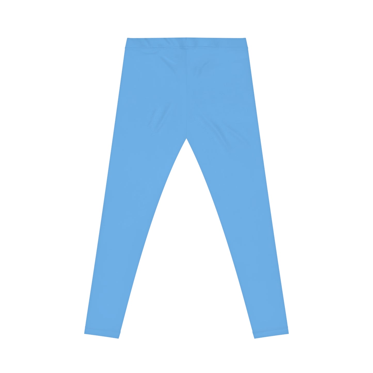 Ice Sky Blue Color Women's Poly-Span Casual Leggings XS-2XL