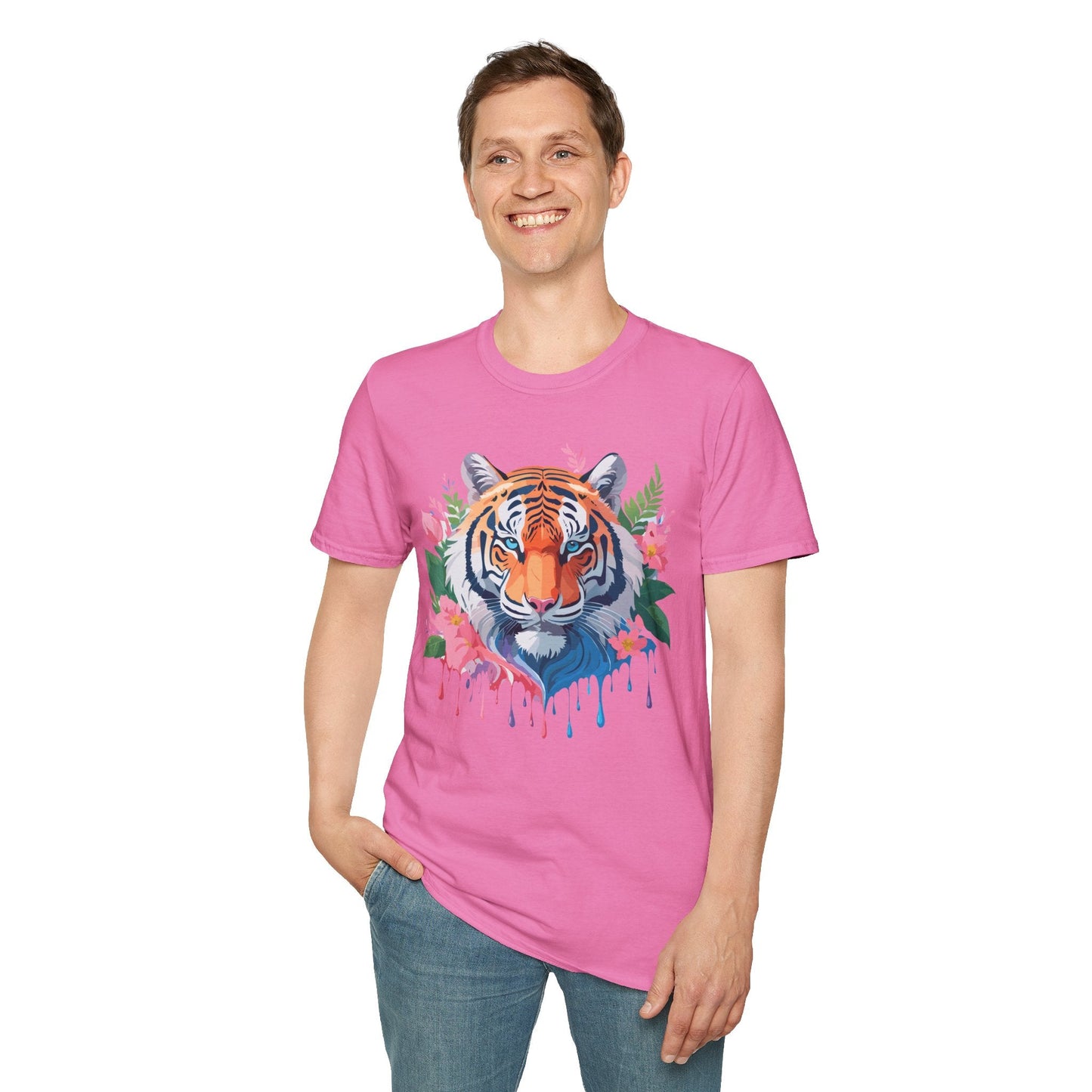 Tiger Shirt Unisex Animal Tee Softstyle Gildan 64000 Cotton Tee