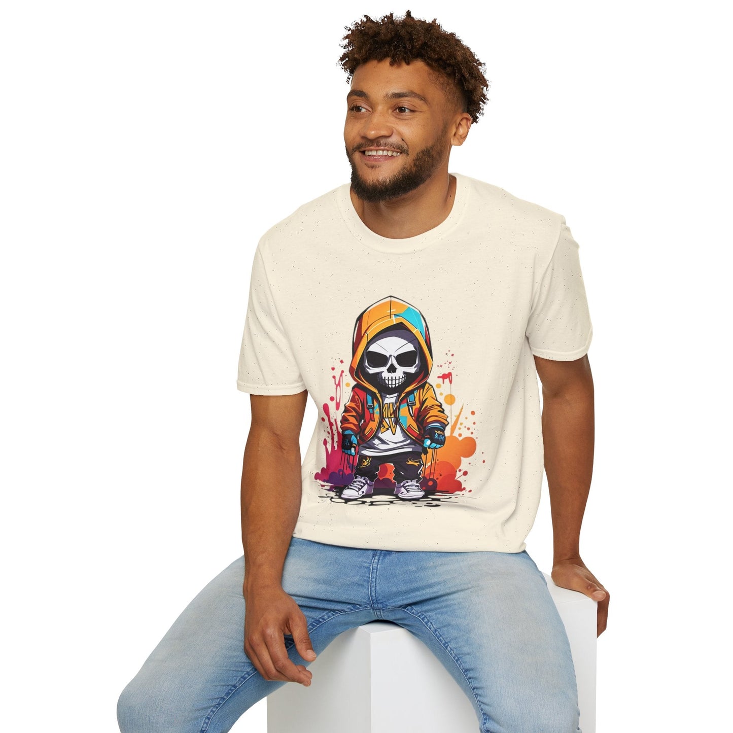 Skull Shirt Unisex Skeleton Graphic Tee Gildan Softstyle 64000 100 Percent Cotton