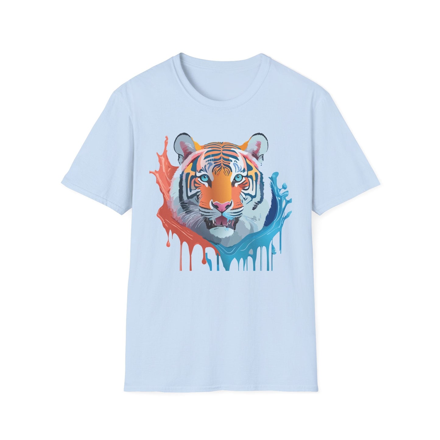 Unisex Tiger Tee Gildan Softstyle Animal Print Shirt Ring Spun Cotton