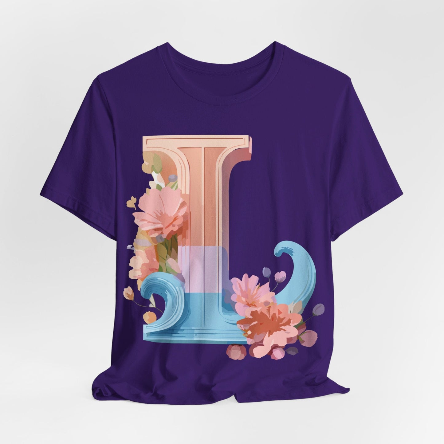 Letter L Shirt Unisex Graphic Tee With Vintage Inspired Artwork By Adelpha Premium Quality