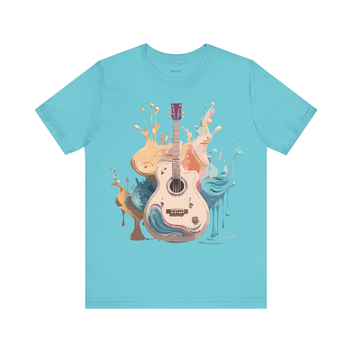Music Graphic Unisex Cotton Bella+Canvas Tee with Art Design m128
