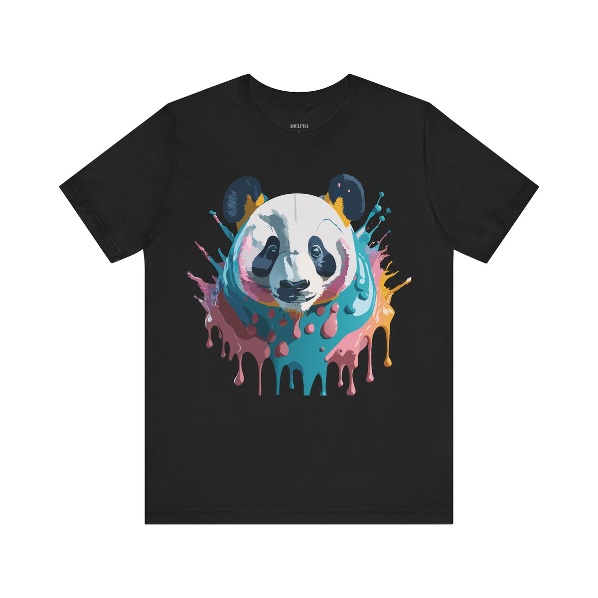 Panda Graphic Unisex Cotton Bella+Canvas Tee with Art Animal Design e140