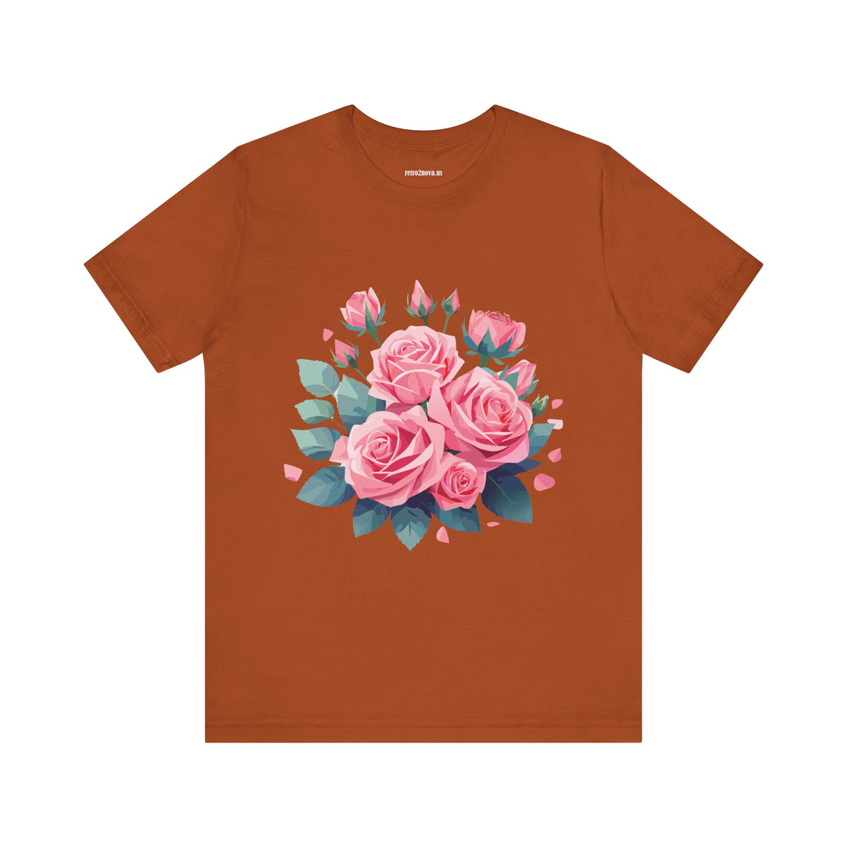 Floral Graphic Unisex Cotton Bella+Canvas Tee with Flowers Design ab104