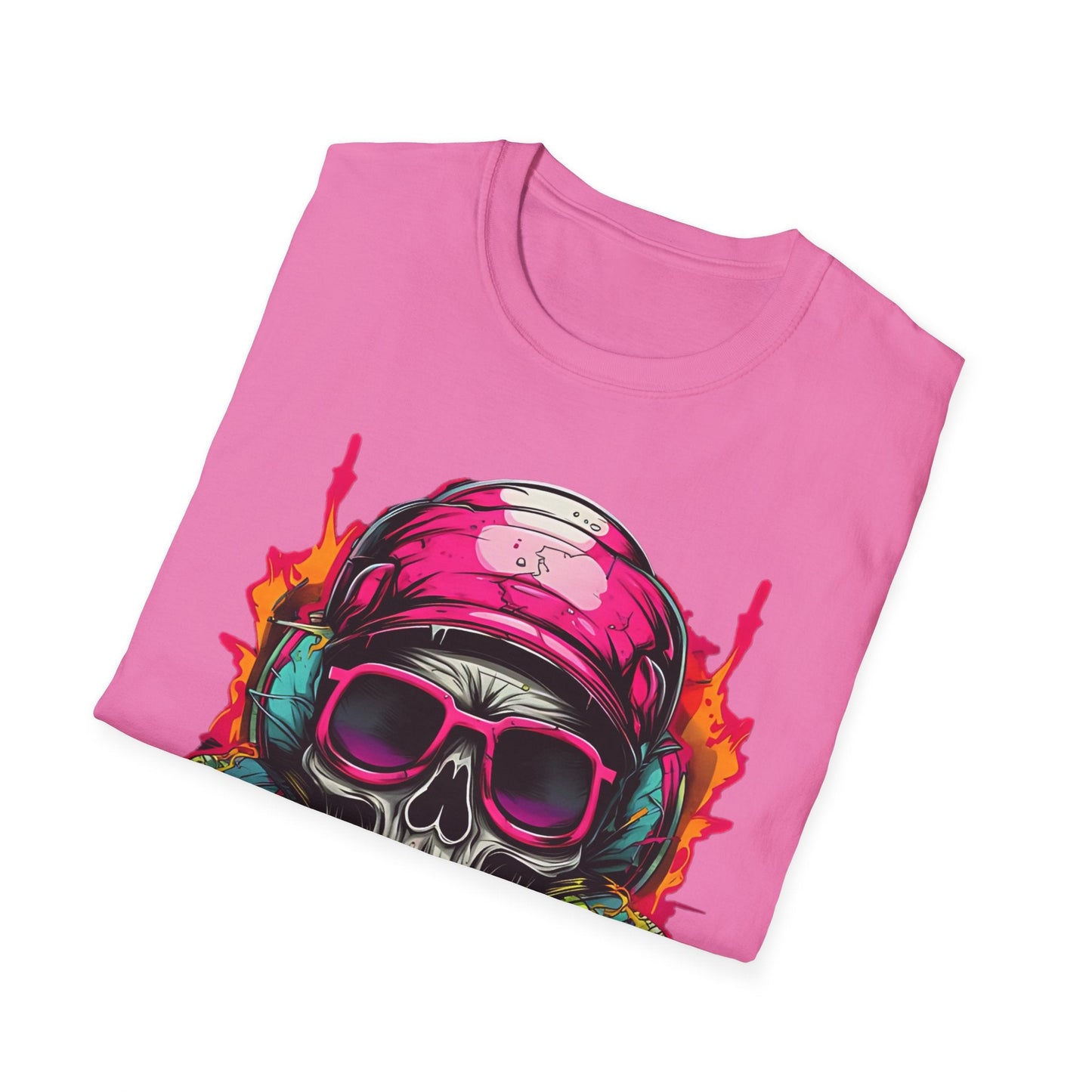 Skull Graphic Unisex Cotton T-shirt with Skeleton Artwork Design 25