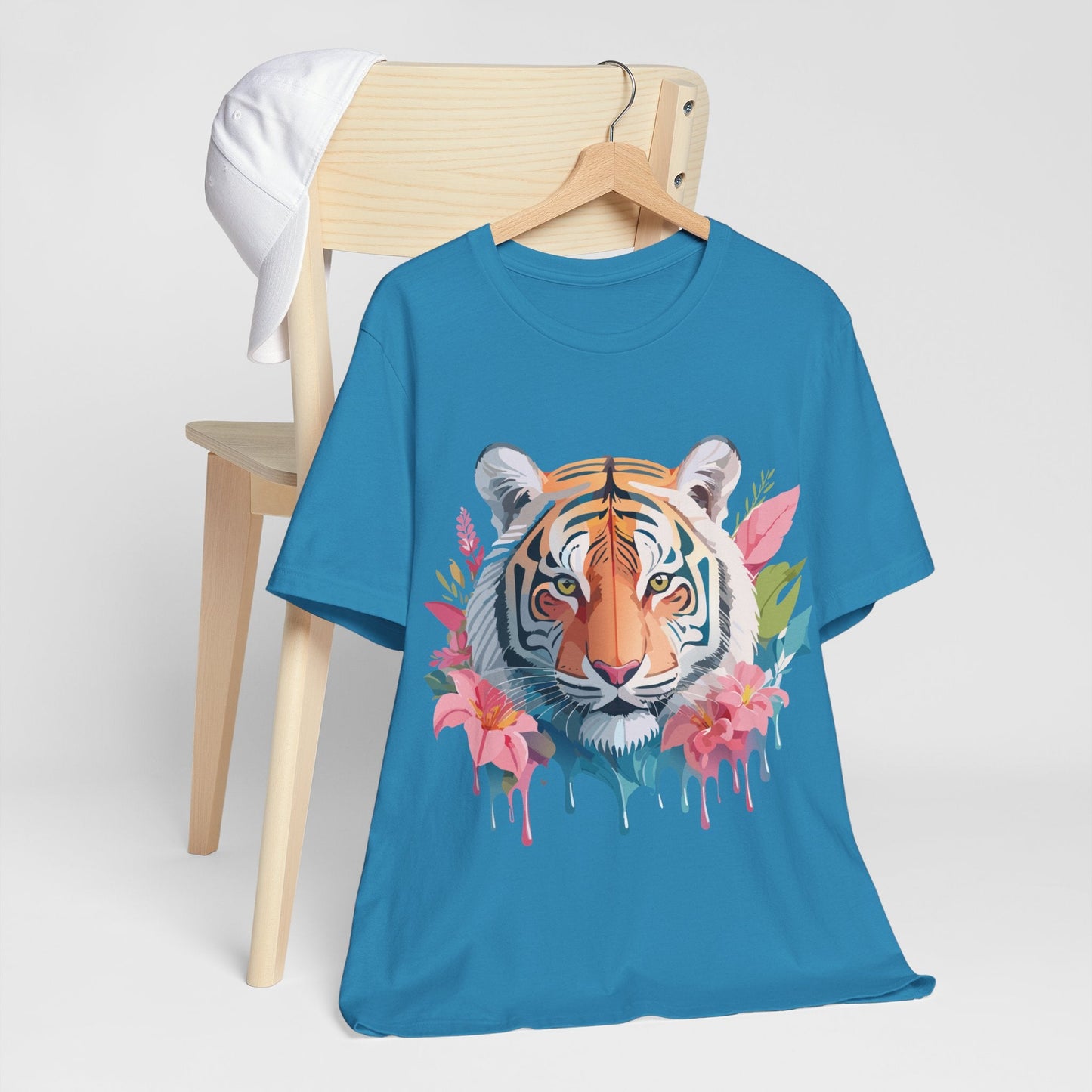 Tiger Graphic Unisex 100 Cotton Vintage Art with Animal Tee 13