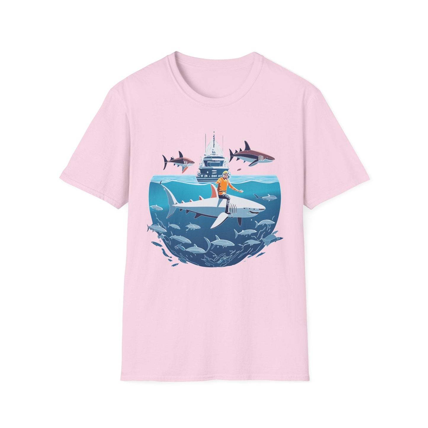 Ocean Tee Shirt Unisex Softstyle Gildan 64000 Cotton T Shirt Lightweight Casual Tee