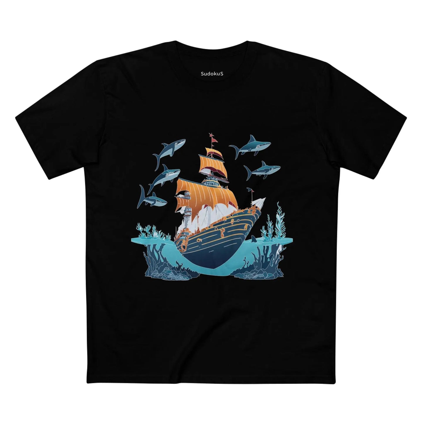 Ocean Coast Graphic Unisex 100 Cotton Staple Tee 27