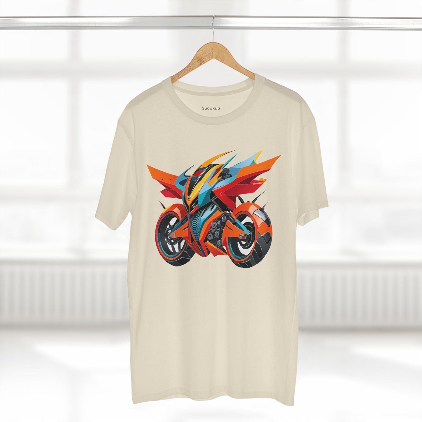 Moto Bike Graphic Unisex 100 Cotton Staple Tee 1