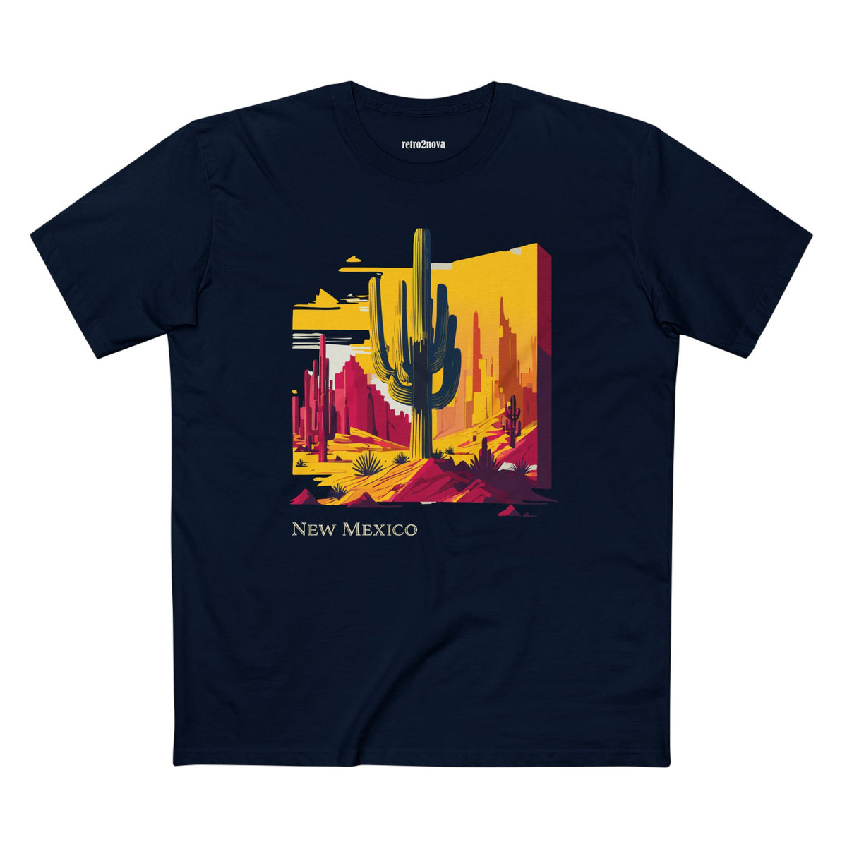 New Mexico Desert Scene T-Shirt | Saguaro Cactus Southwestern Landscape