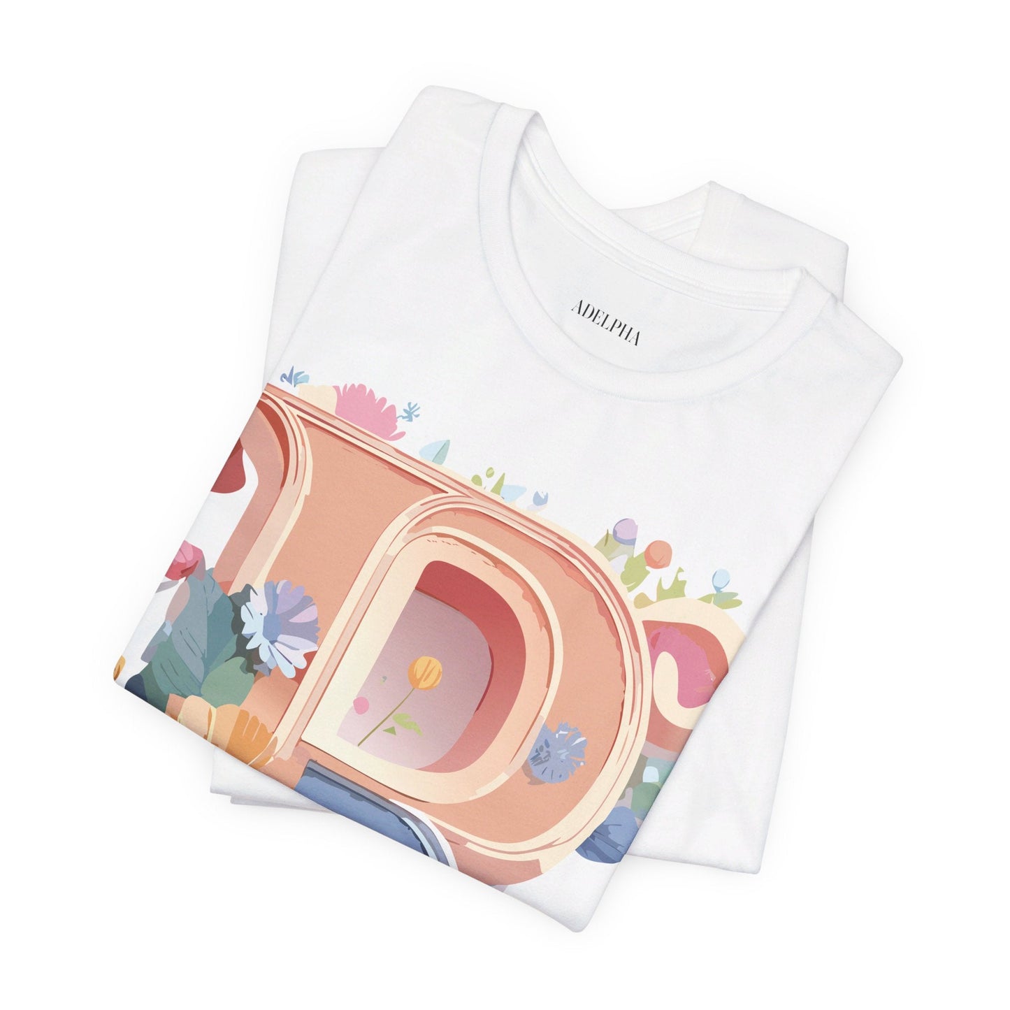 Letter R Shirt Graphic Tee Unisex Short Sleeve By Adelpha Vintage Art Design Tee