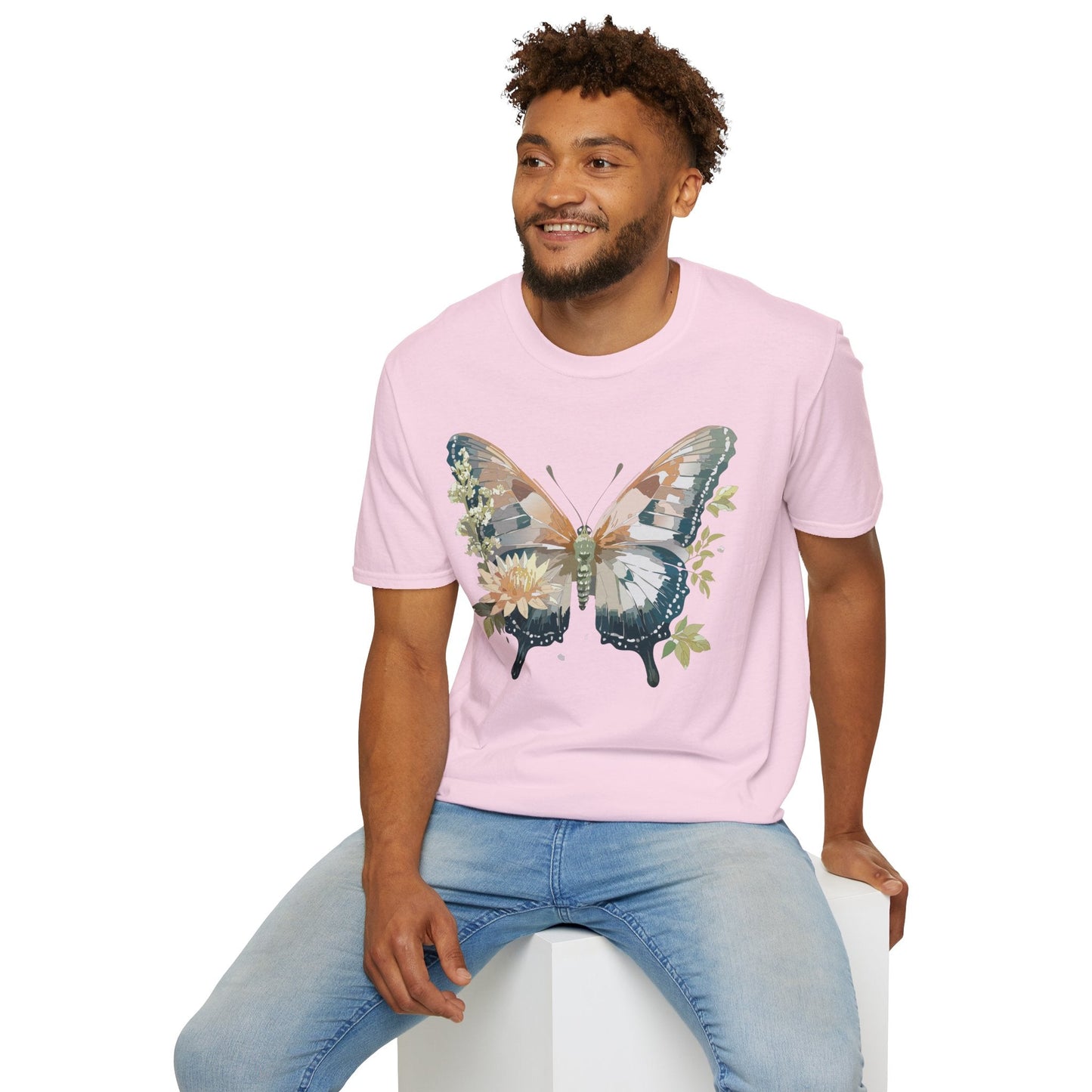 Unisex Butterfly Shirt Monarch Butterfly Tee Softstyle Gildan 64000 100 Cotton Breathable