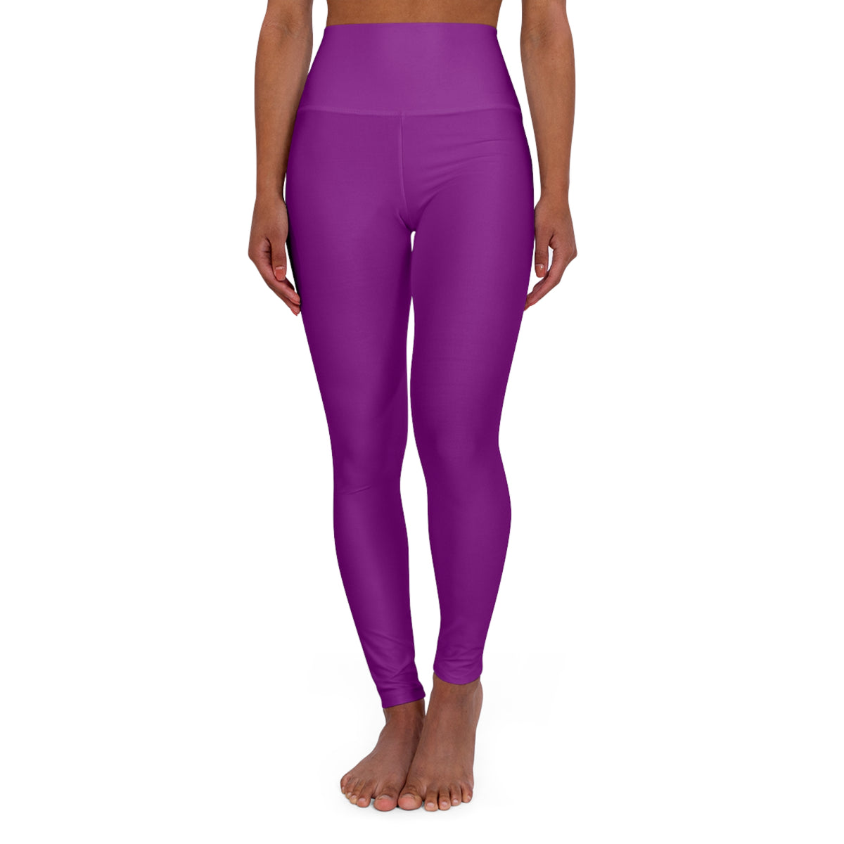 Dark Magenta Color High-Waist Yoga Leggings Women's Seamless Poly-Span Stretchy Pants XS-2XL