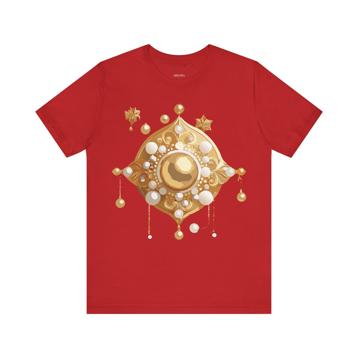 Jewelry Graphic Unisex Cotton Bella+Canvas Tee with Gemstones Art Design m53