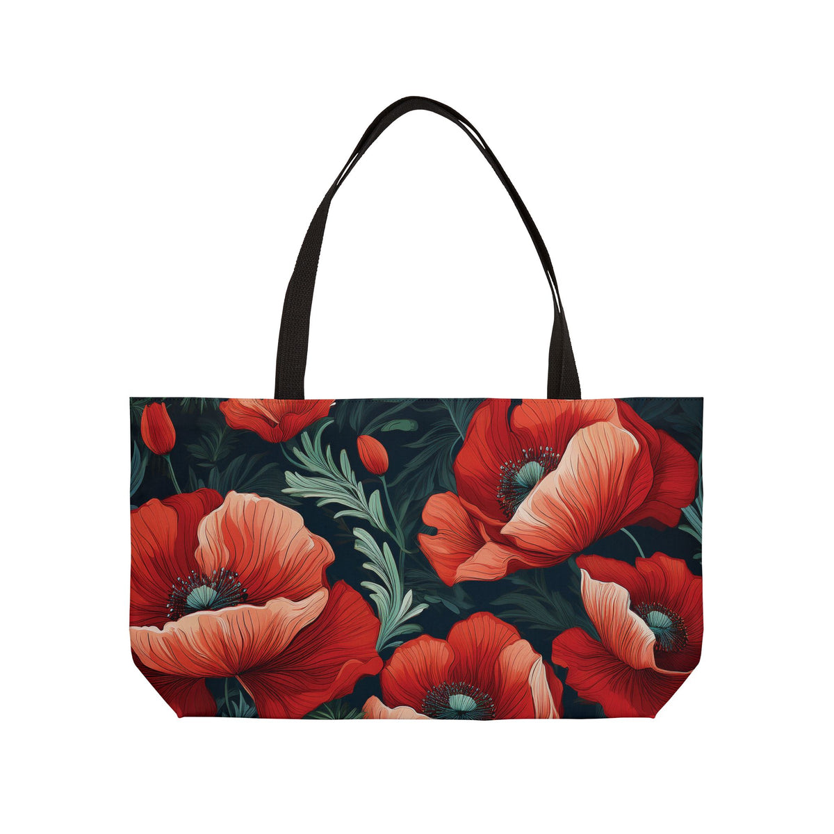 Floral Print Poly Canvas Weekender Bag 3